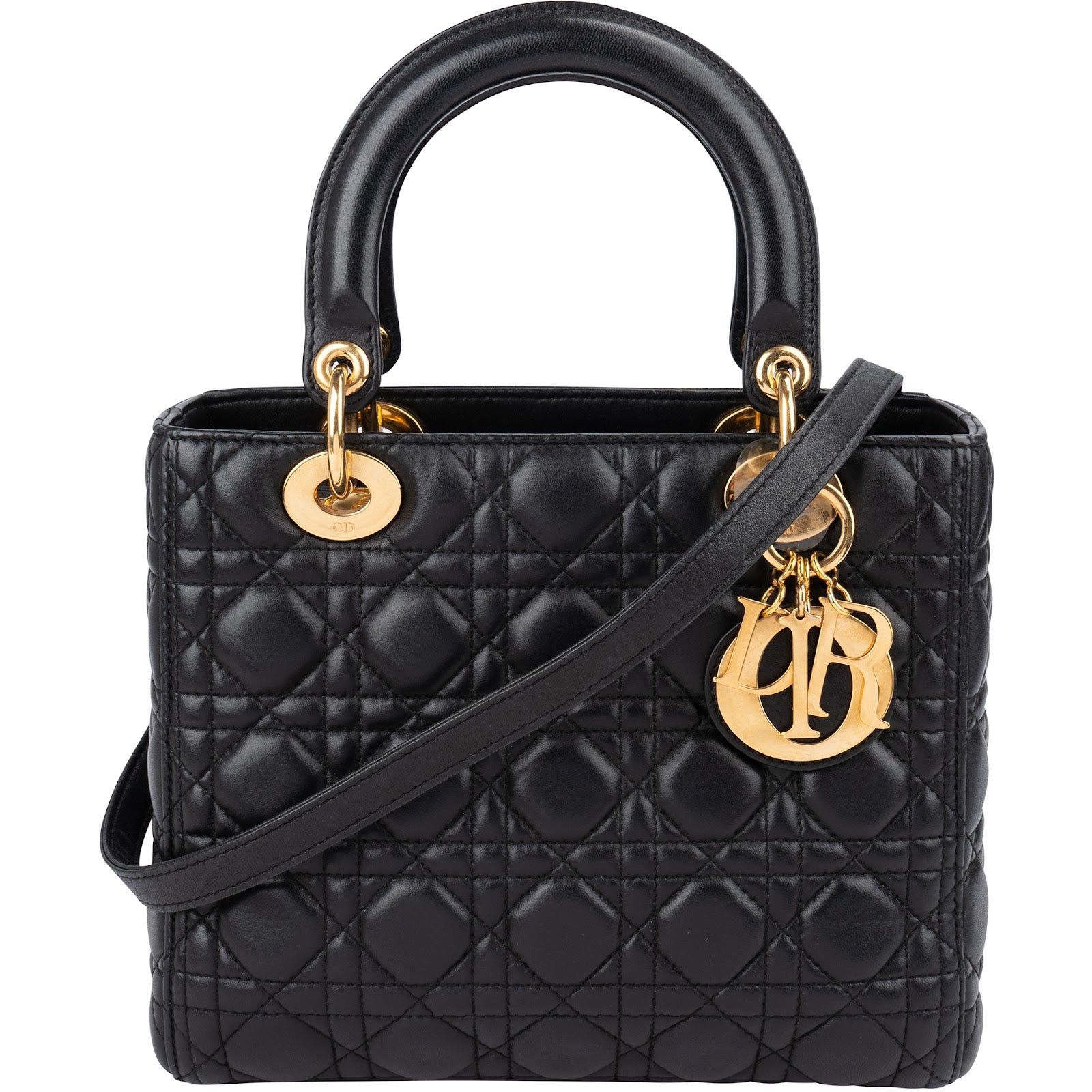 Christian Dior Quilted Lambskin Lady Dior Handbag