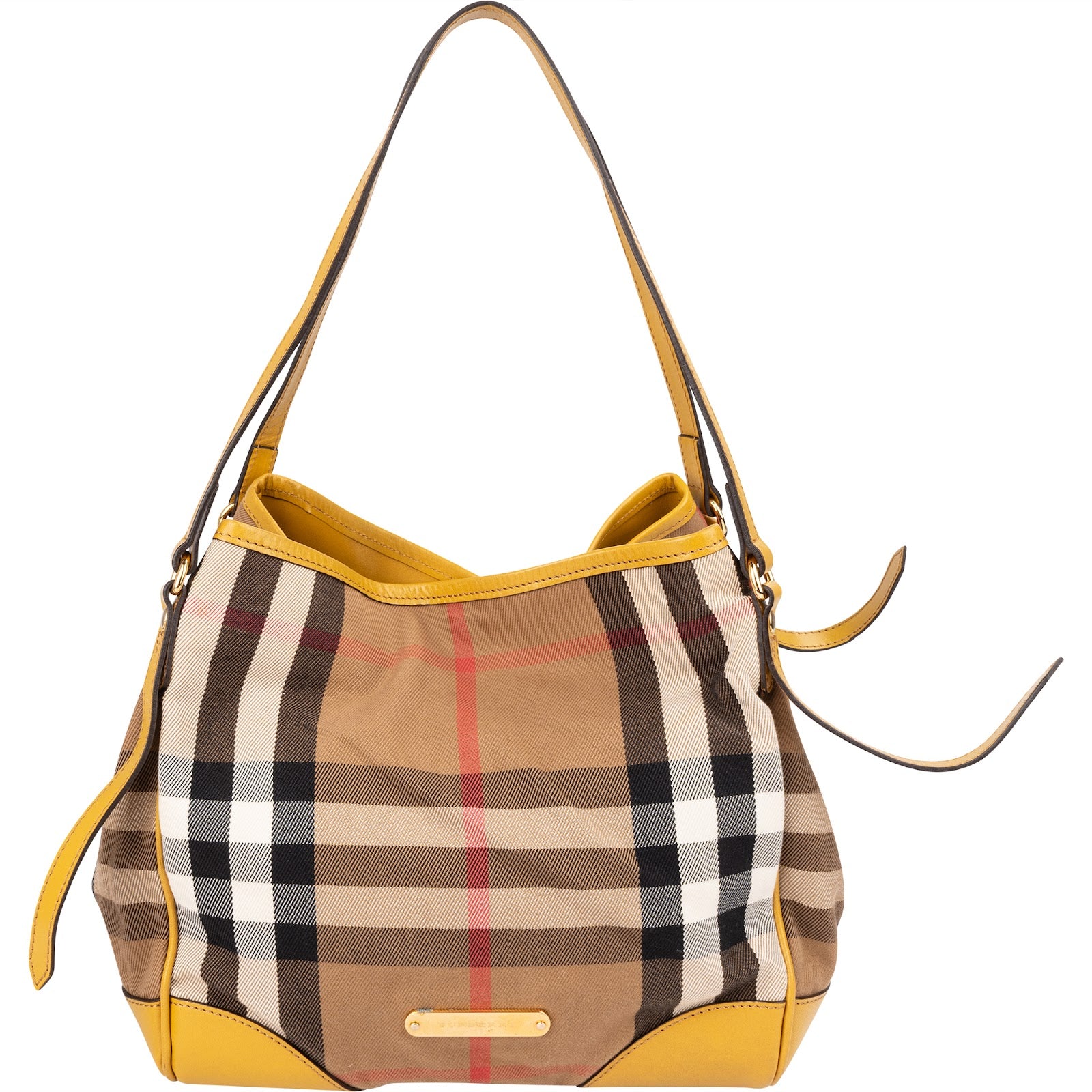 Burberry Nova Check Monogram Haymarket Hobo Shoulder Bag