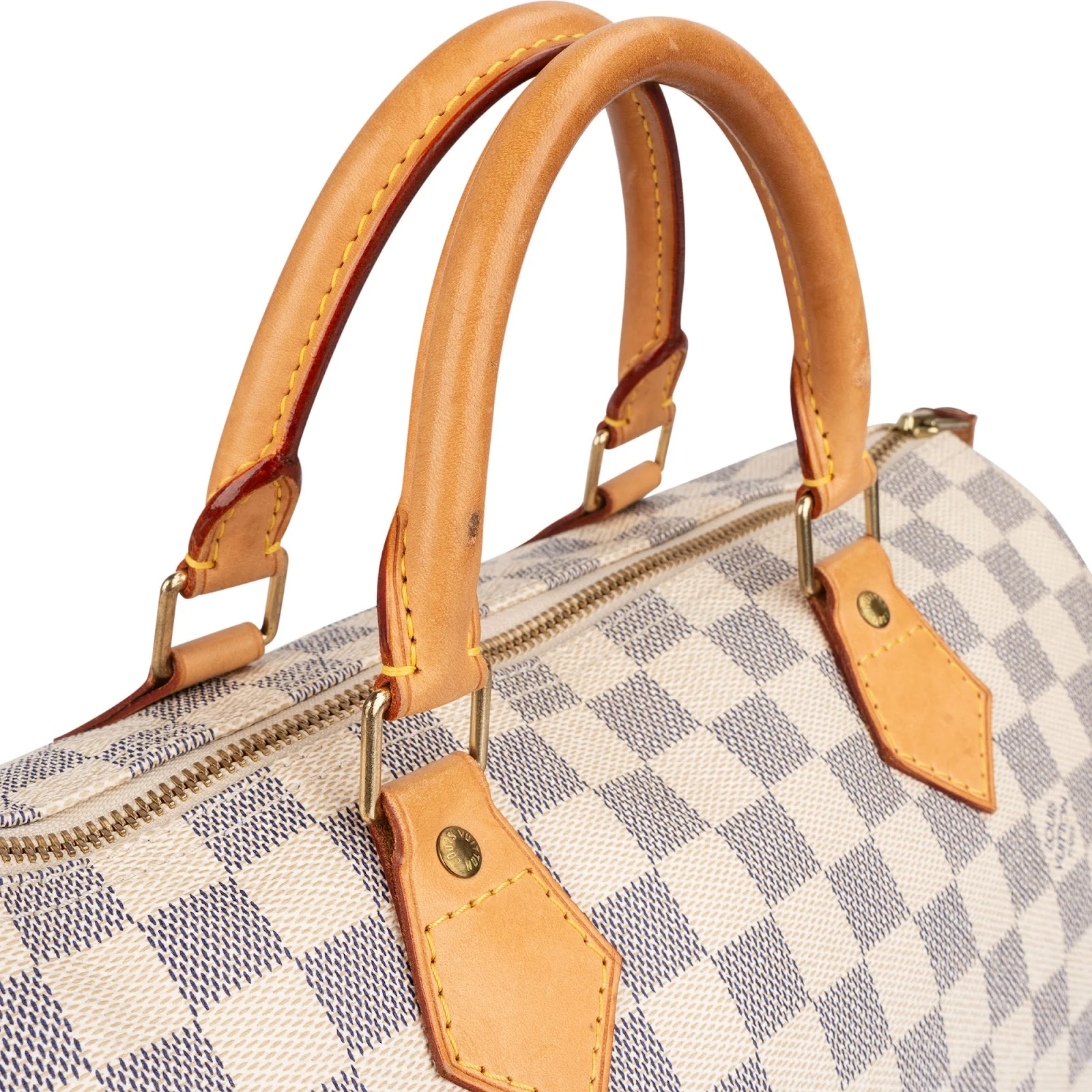Louis Vuitton Damier Azur Monogram Speedy 30 Boston Bag