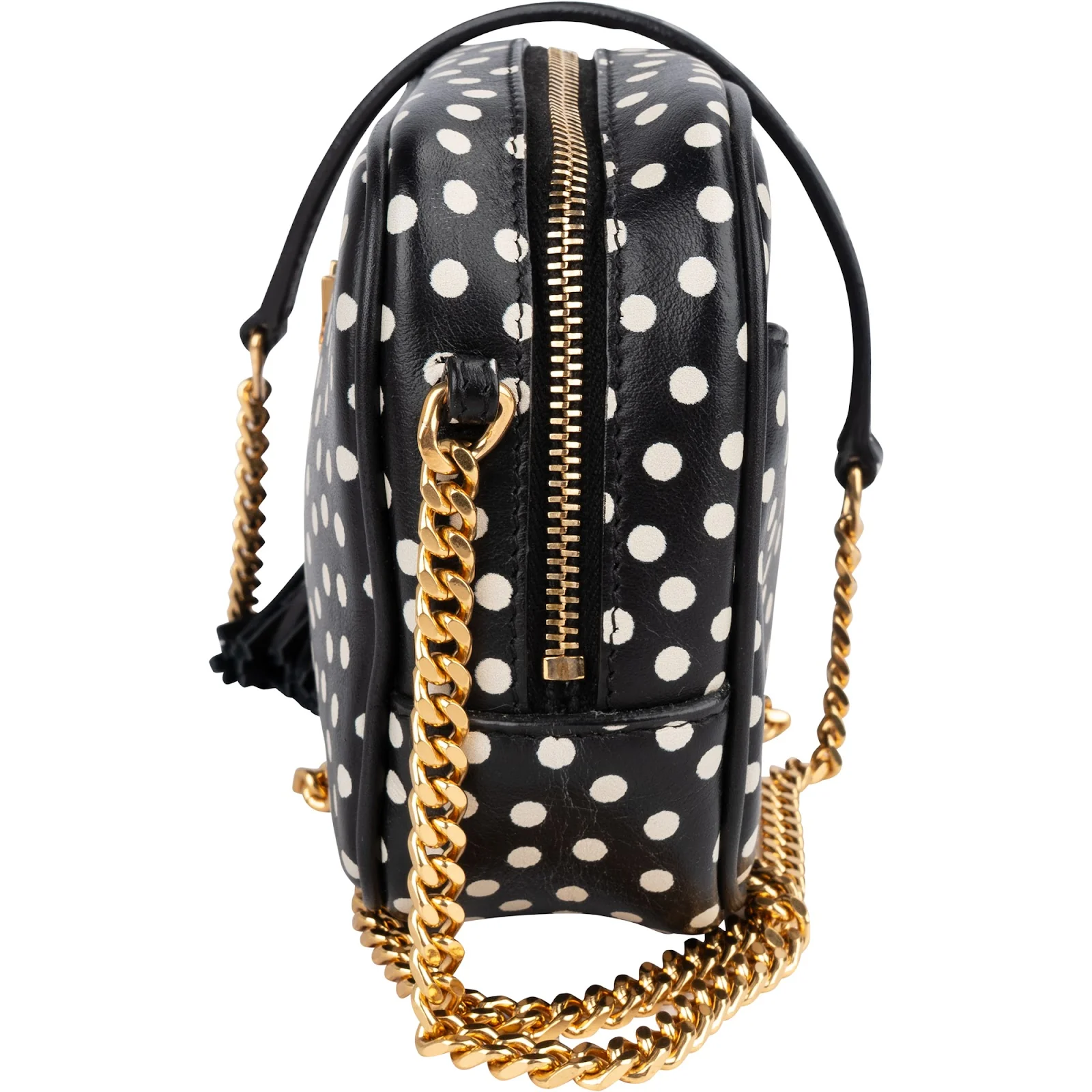 Saint Laurent Polka Dot Leather Lou Camera Crossbody Bag