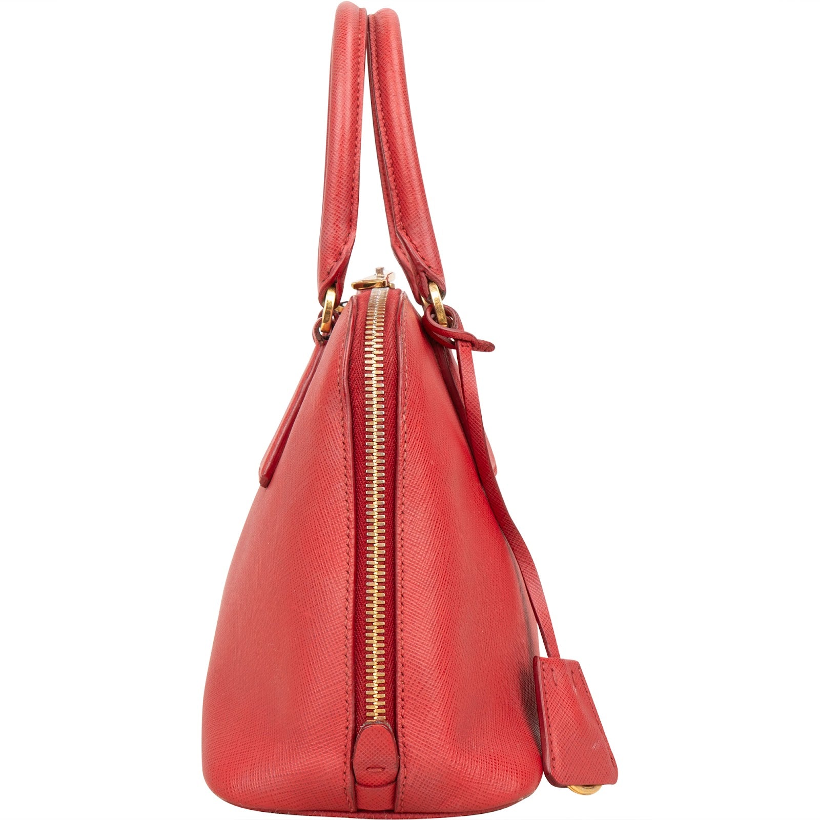 Prada rode Saffiano-leren Promenade-handtas