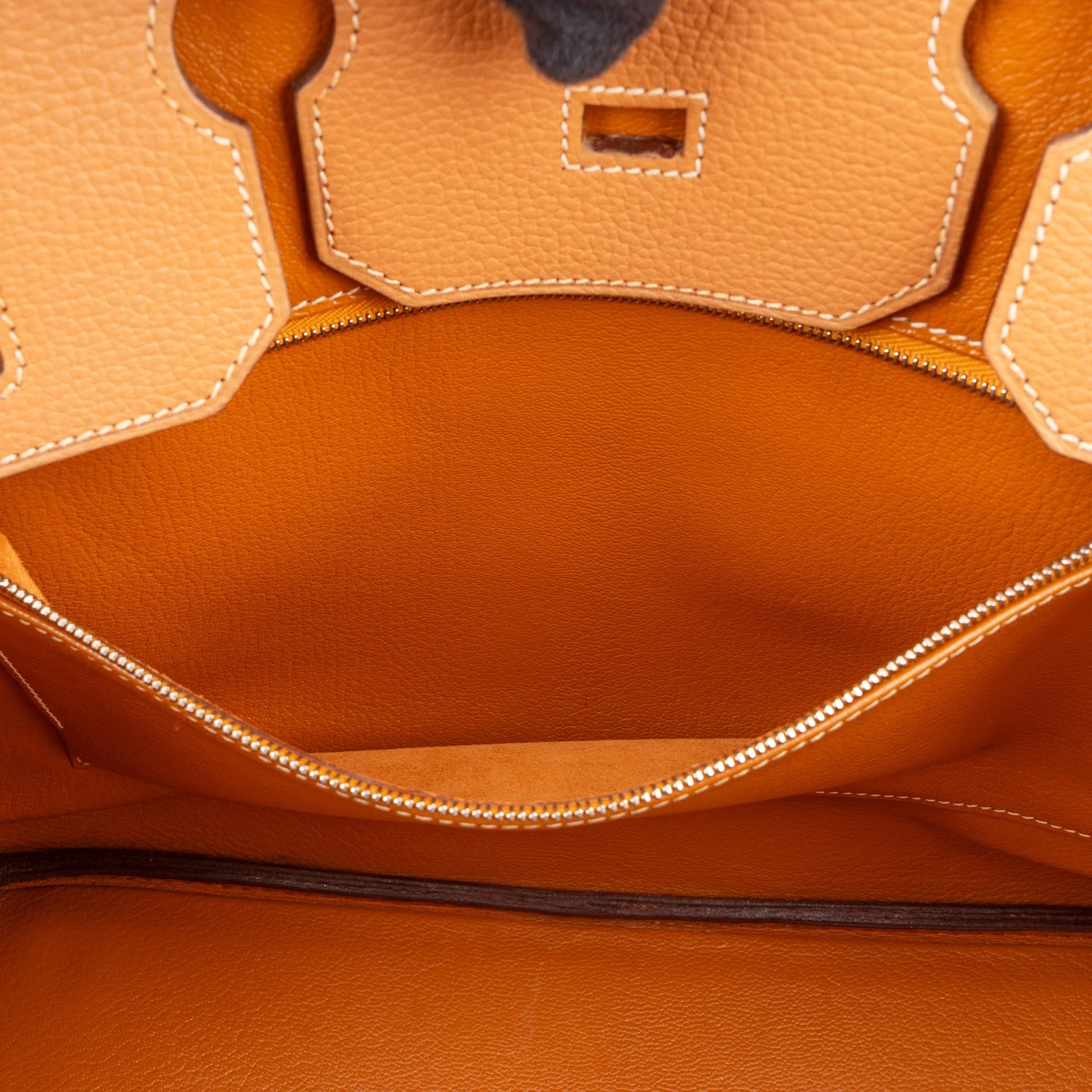 Hermès Fjord Leather Birkin 35 Handbag Beige Brown Palladium Hardware