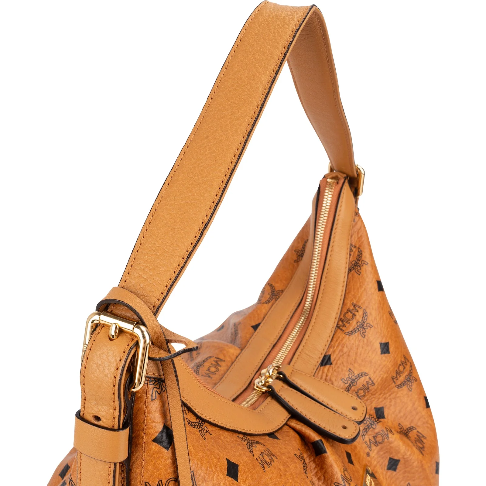 MCM Monogram Visetos Hobo Shoulder Bag