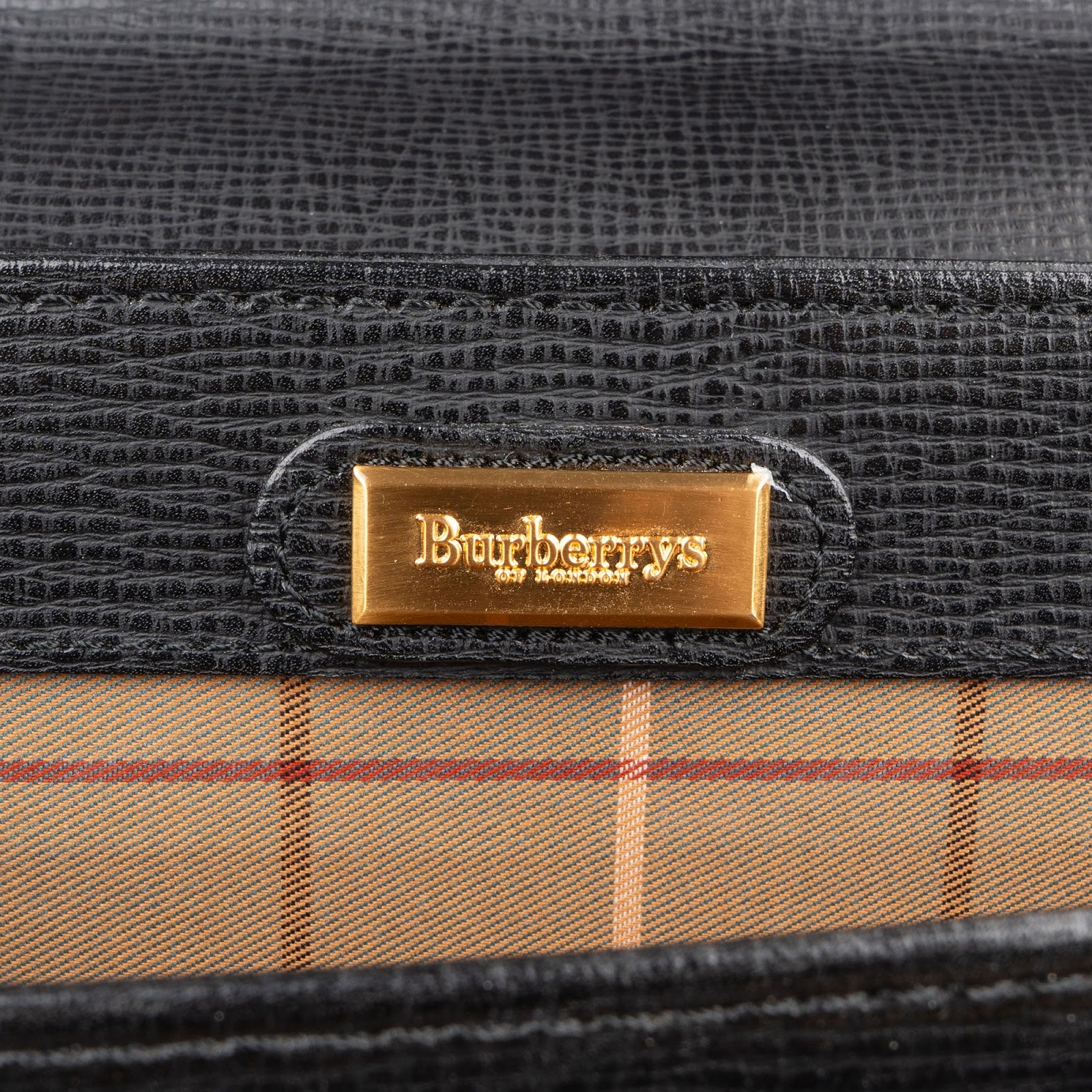 Burberrys Textured Leather Aktentasche