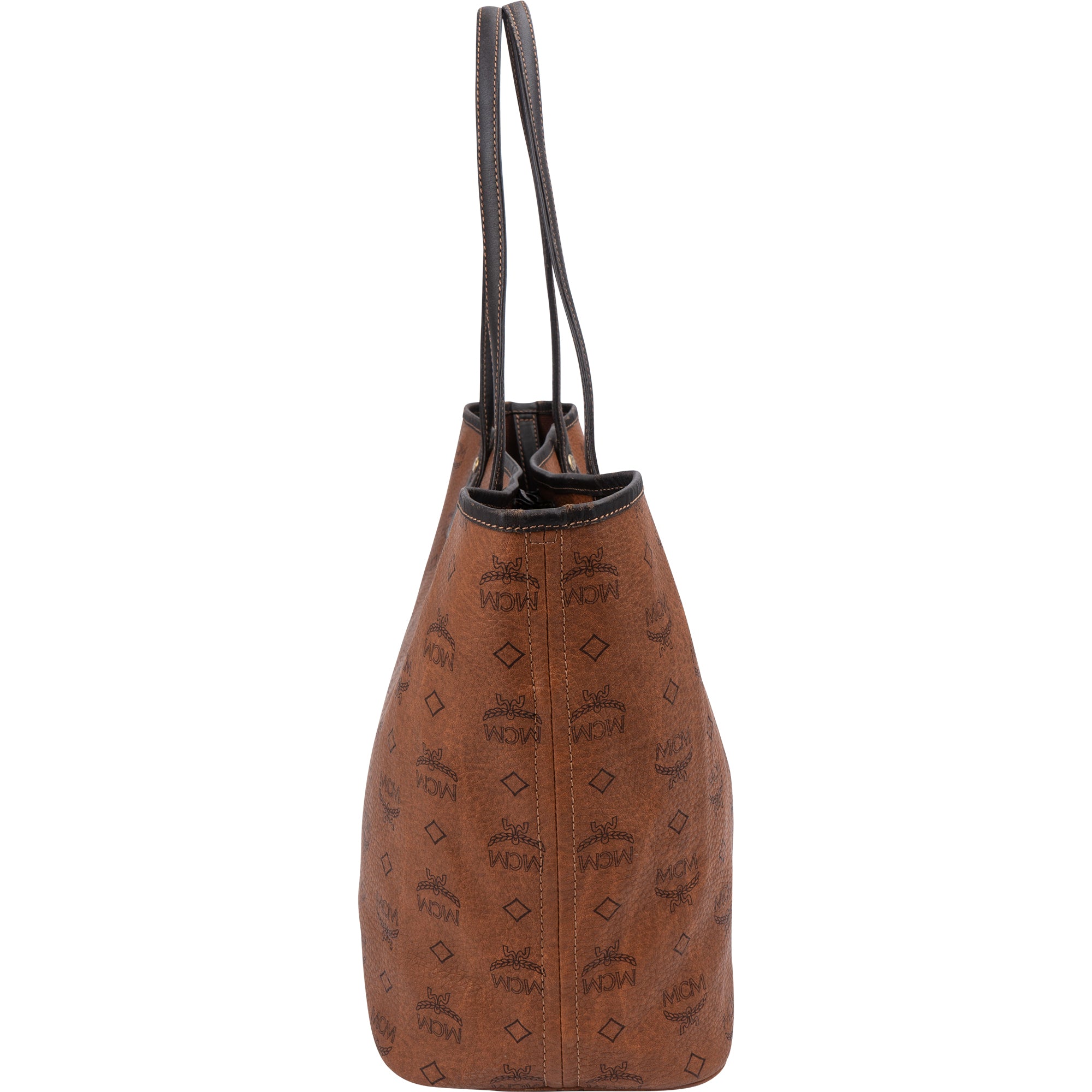 MCM Monogram Visetos Leather Liz Reversible Shopper