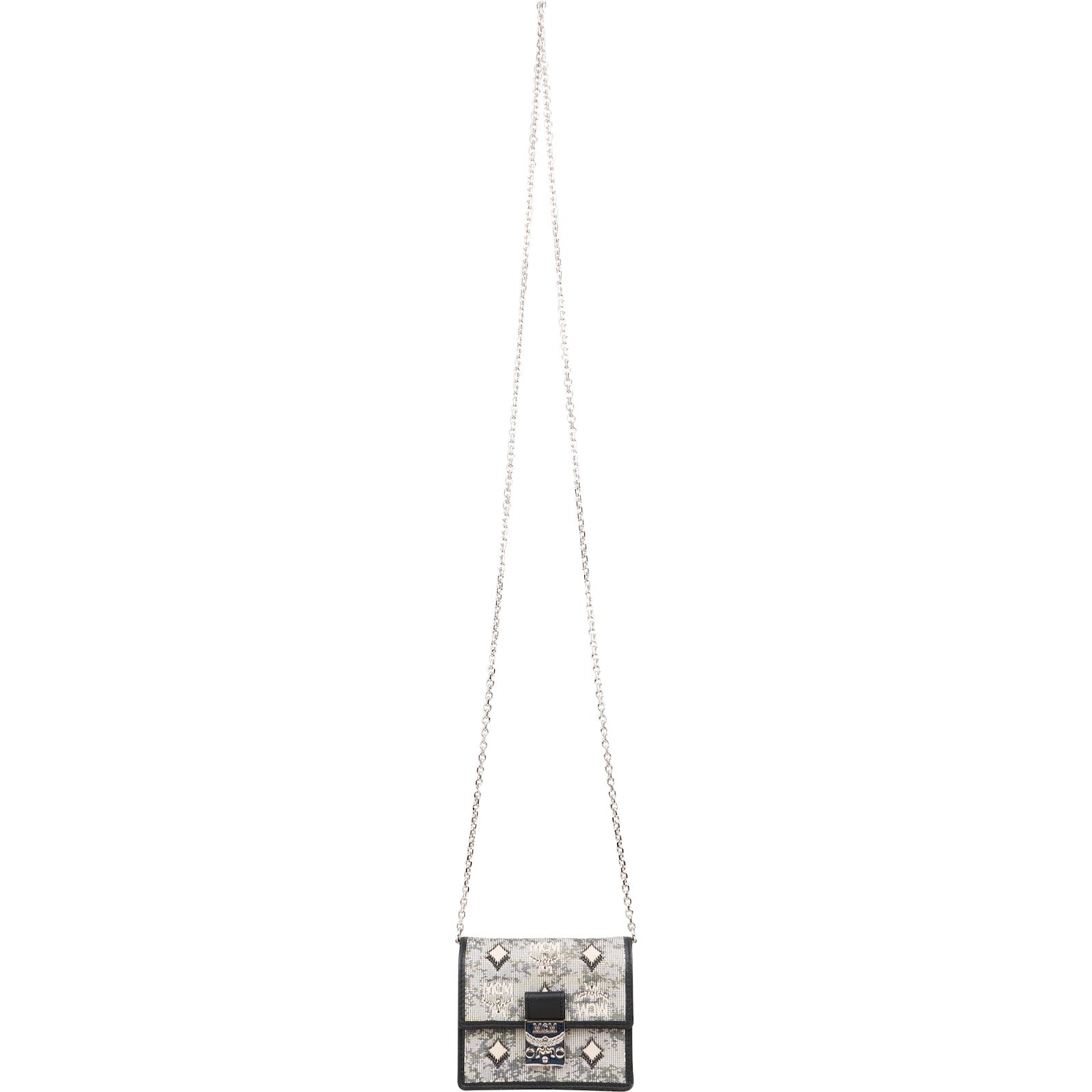 MCM Visetos Monogram Jacquard Patricia Micro Crossbody Bag