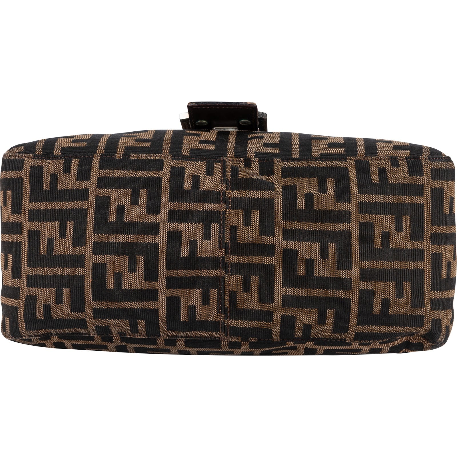 Fendi Monogram Zucca Canvas Mamma Baguette Shoulder Bag