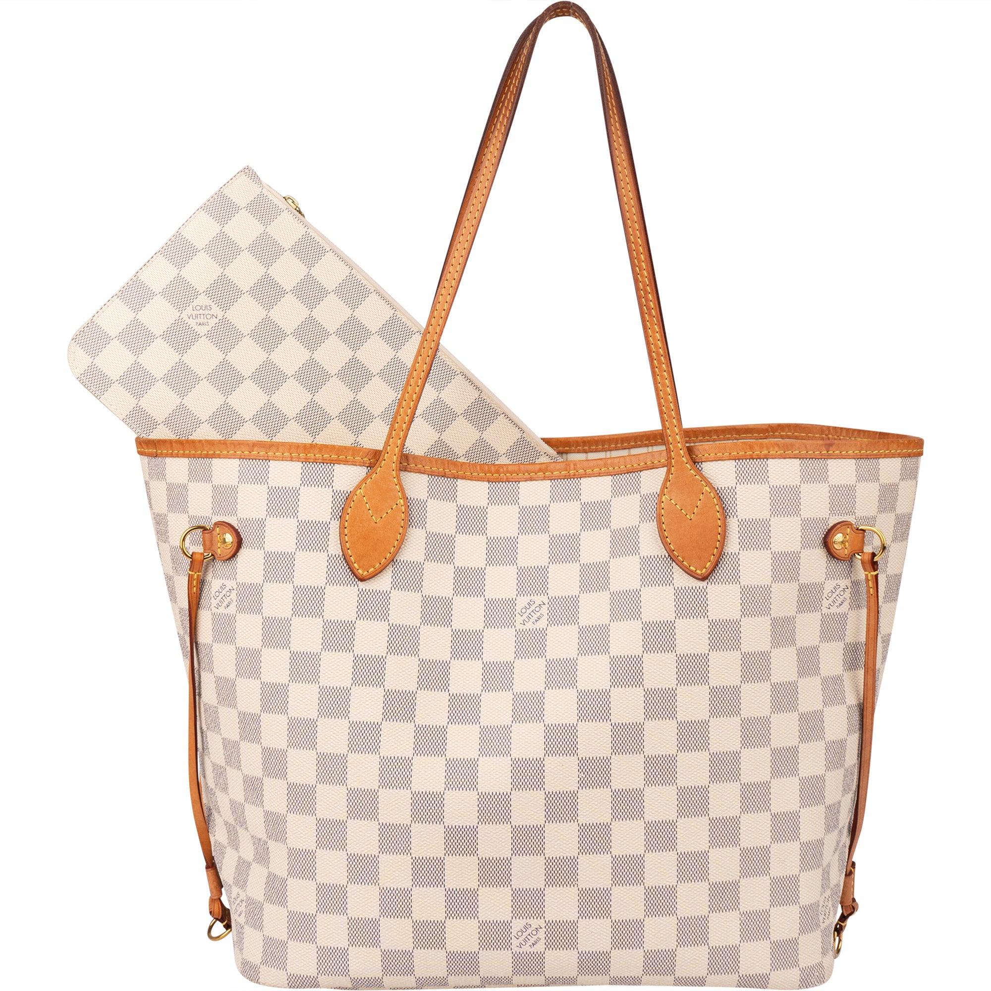 Louis Vuitton Damier Azur Monogram Neverfull MM Shopper