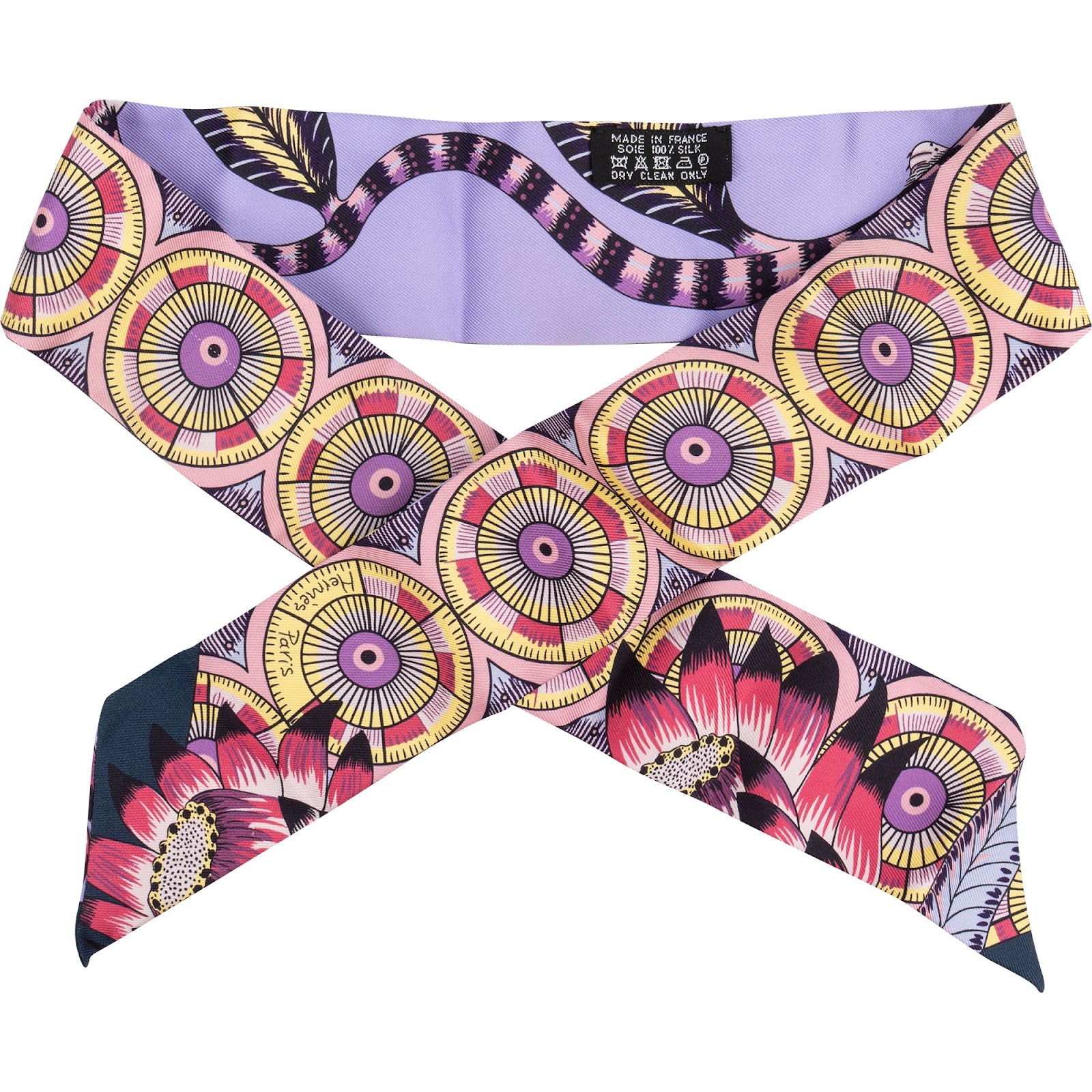 Hermès Savana Dance Silk Twilly Tuch