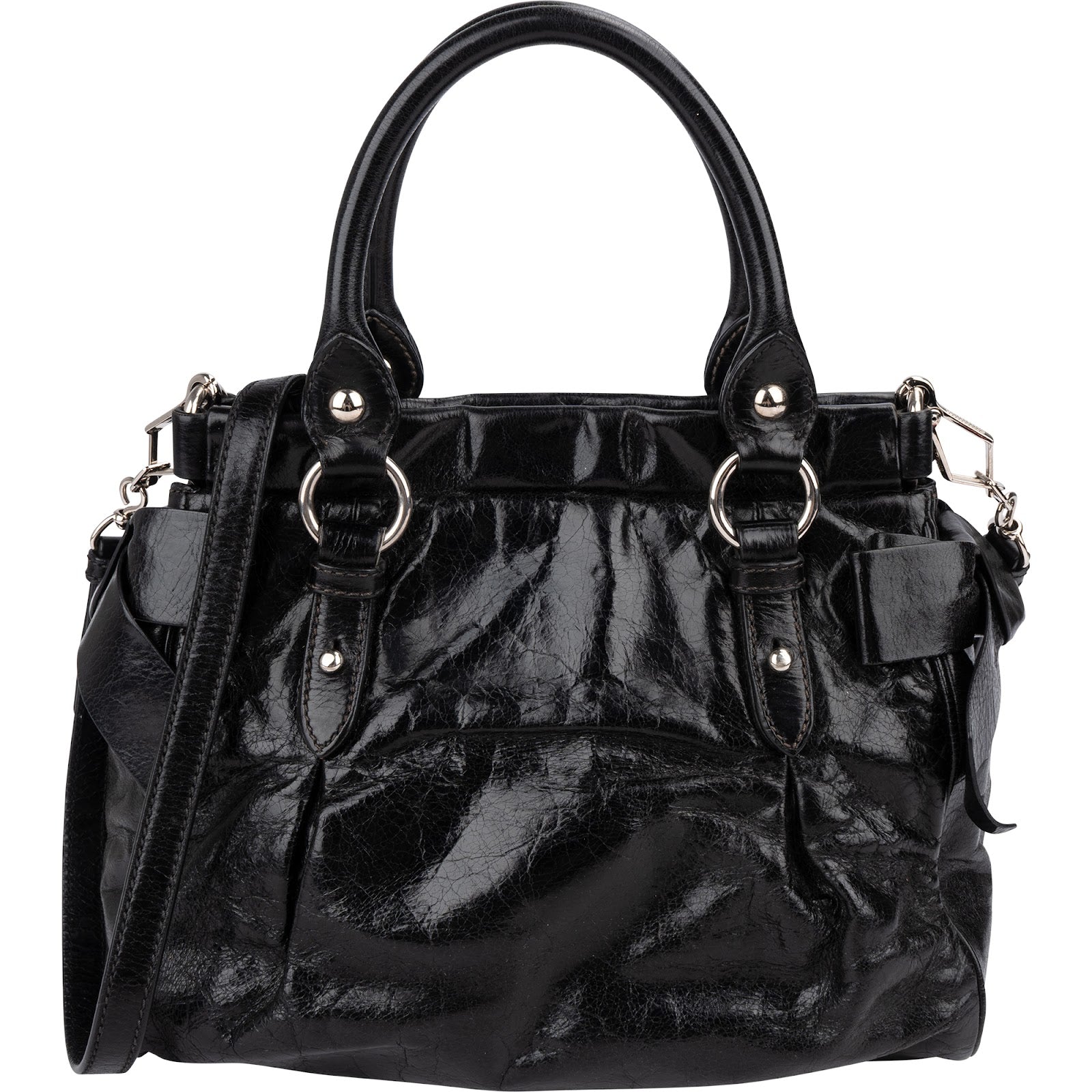 Miu Miu Vitello Lux Leather Handbag