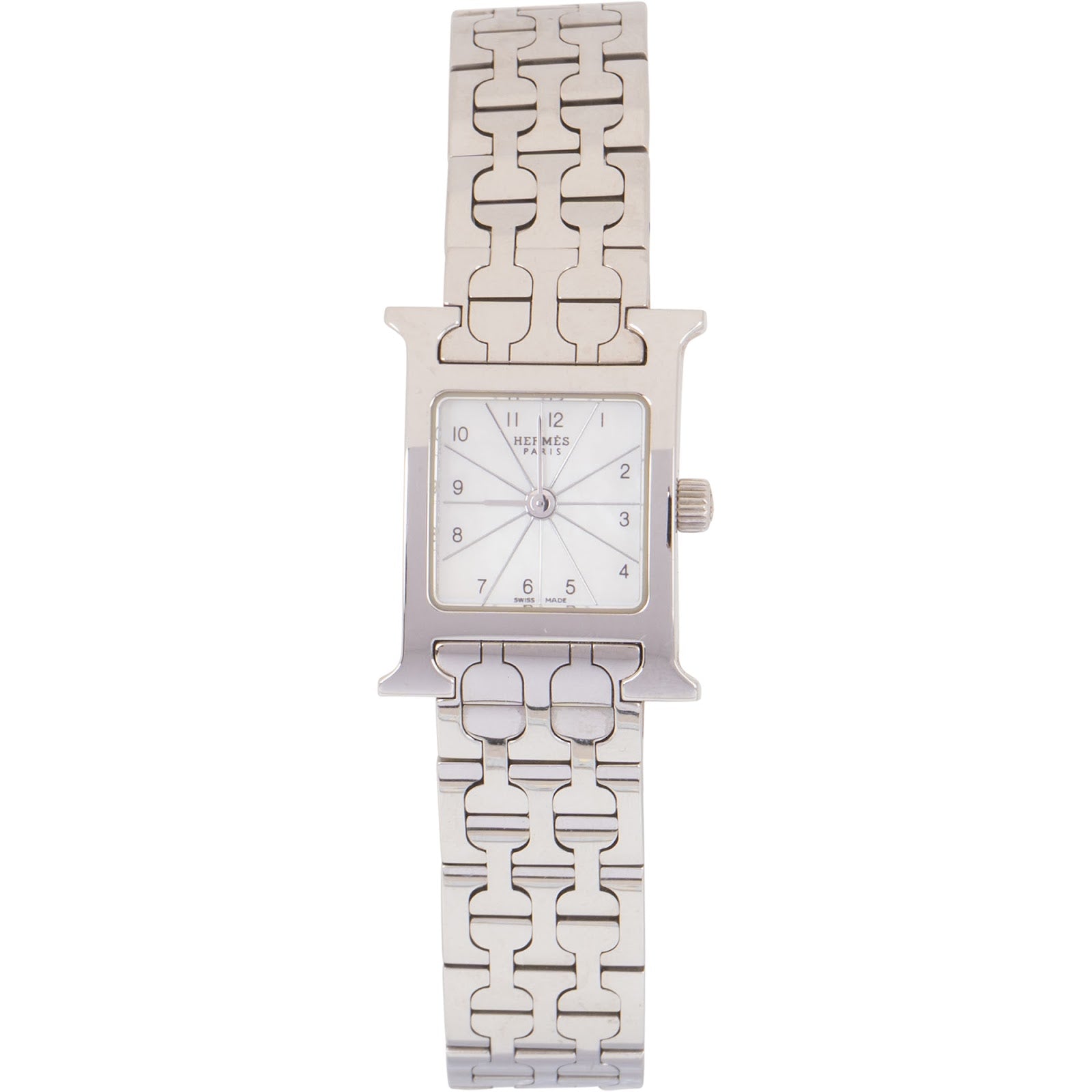 Hermès Silver Tone Heure H HH.110 Women Watch