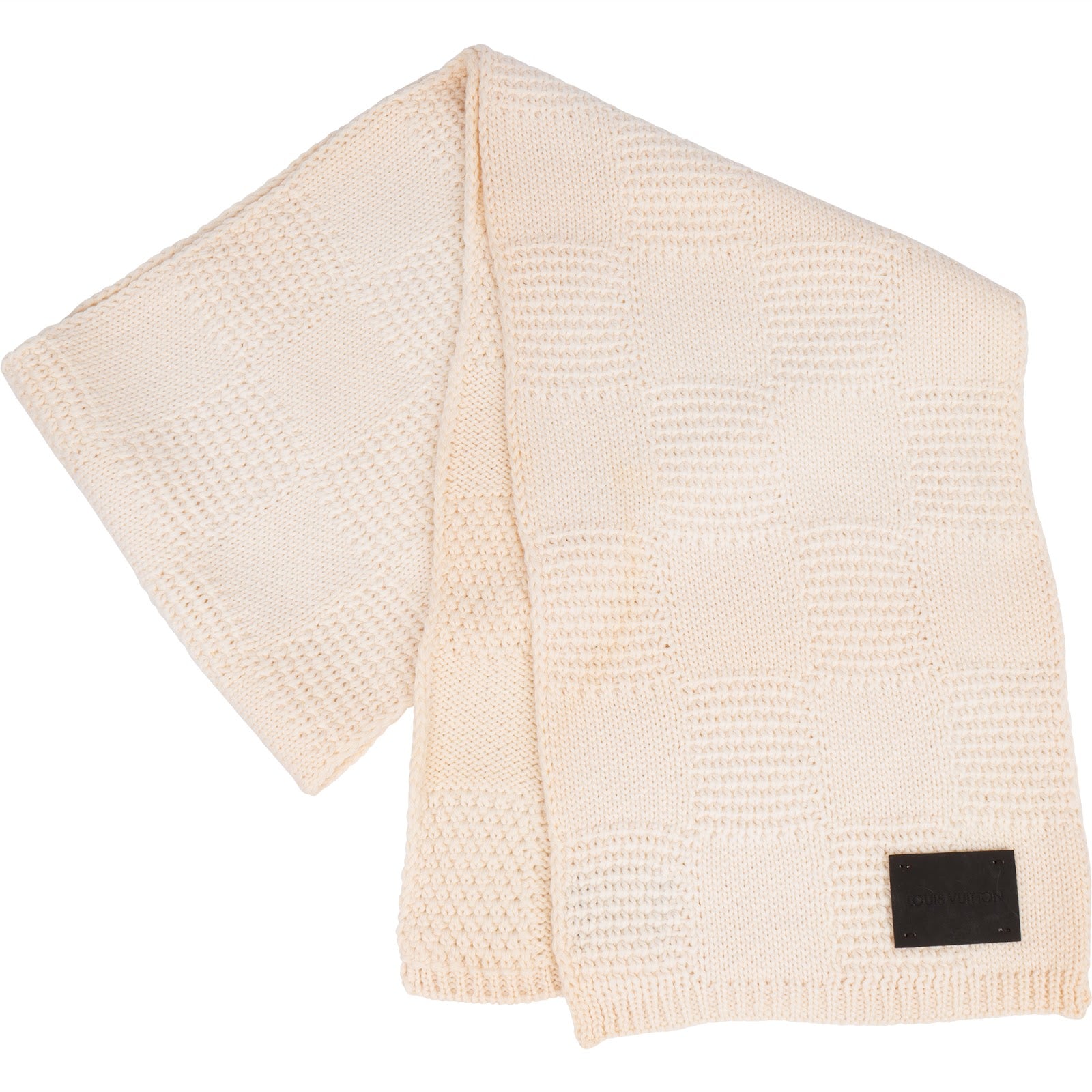 Louis Vuitton - Pure Wool Knit Damier Schal
