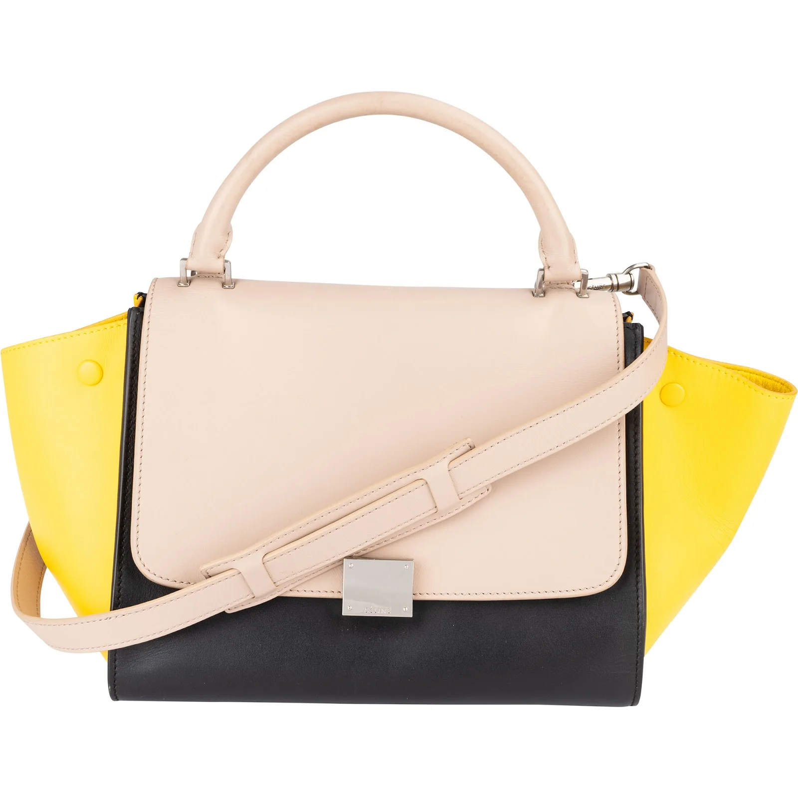 Céline Tricolor Leather Trapeze Handbag