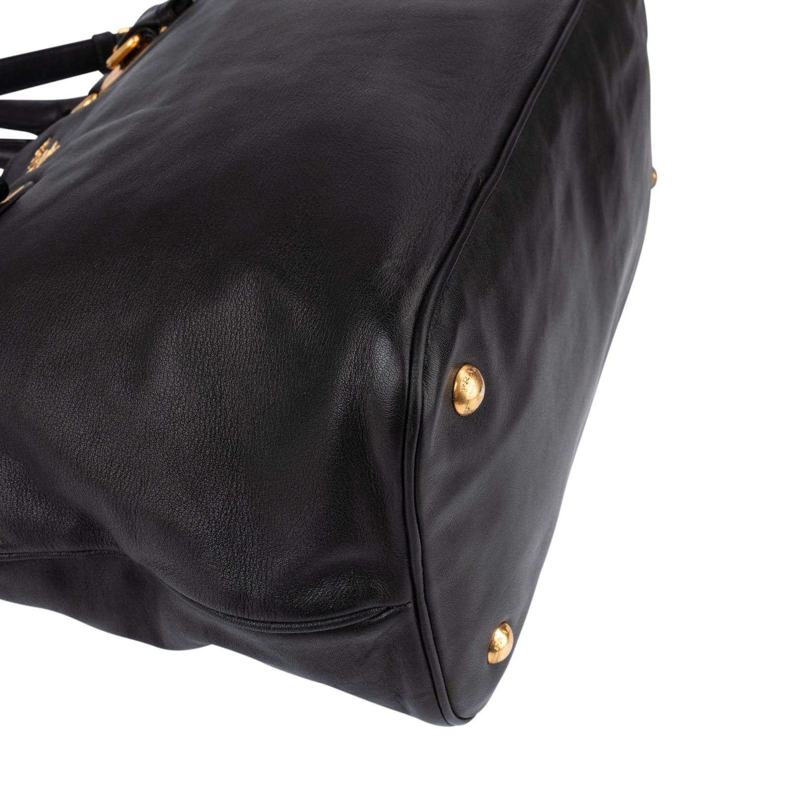 Prada - Calfskin Buckle Tote Shoulder Bag