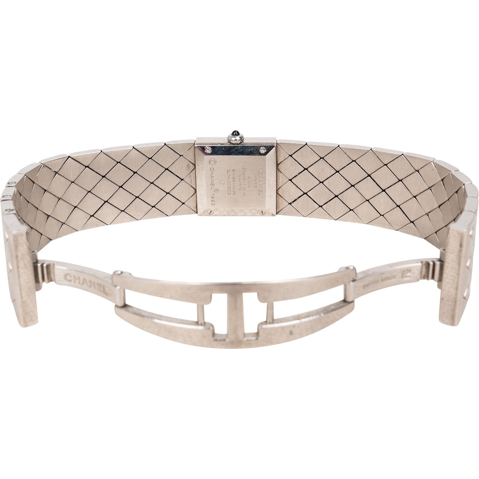 Chanel Silver Tone Matelasse Coco H0009 Damenuhr