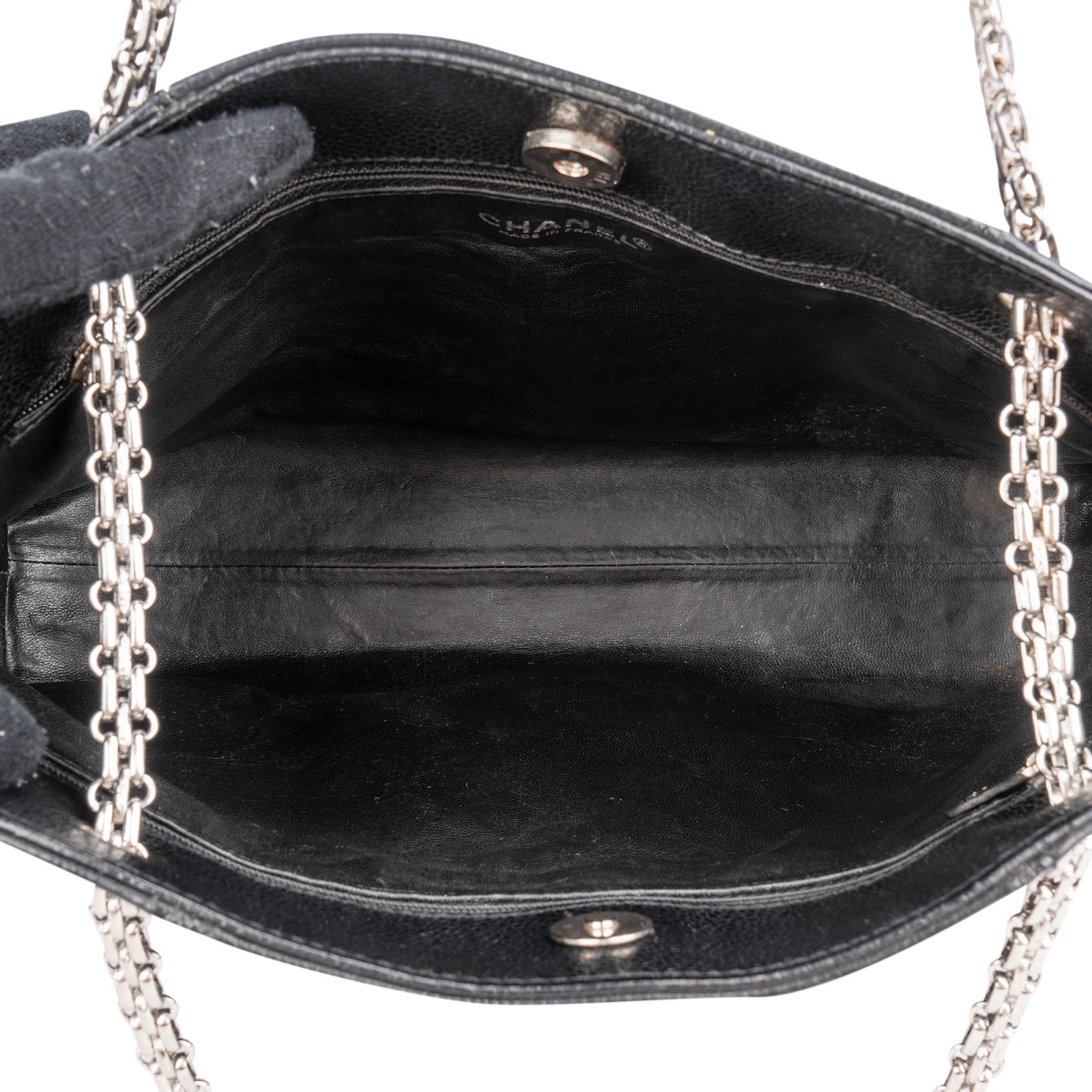 Chanel Caviar Leather Bijoux Chain Tote Shoulder Bag