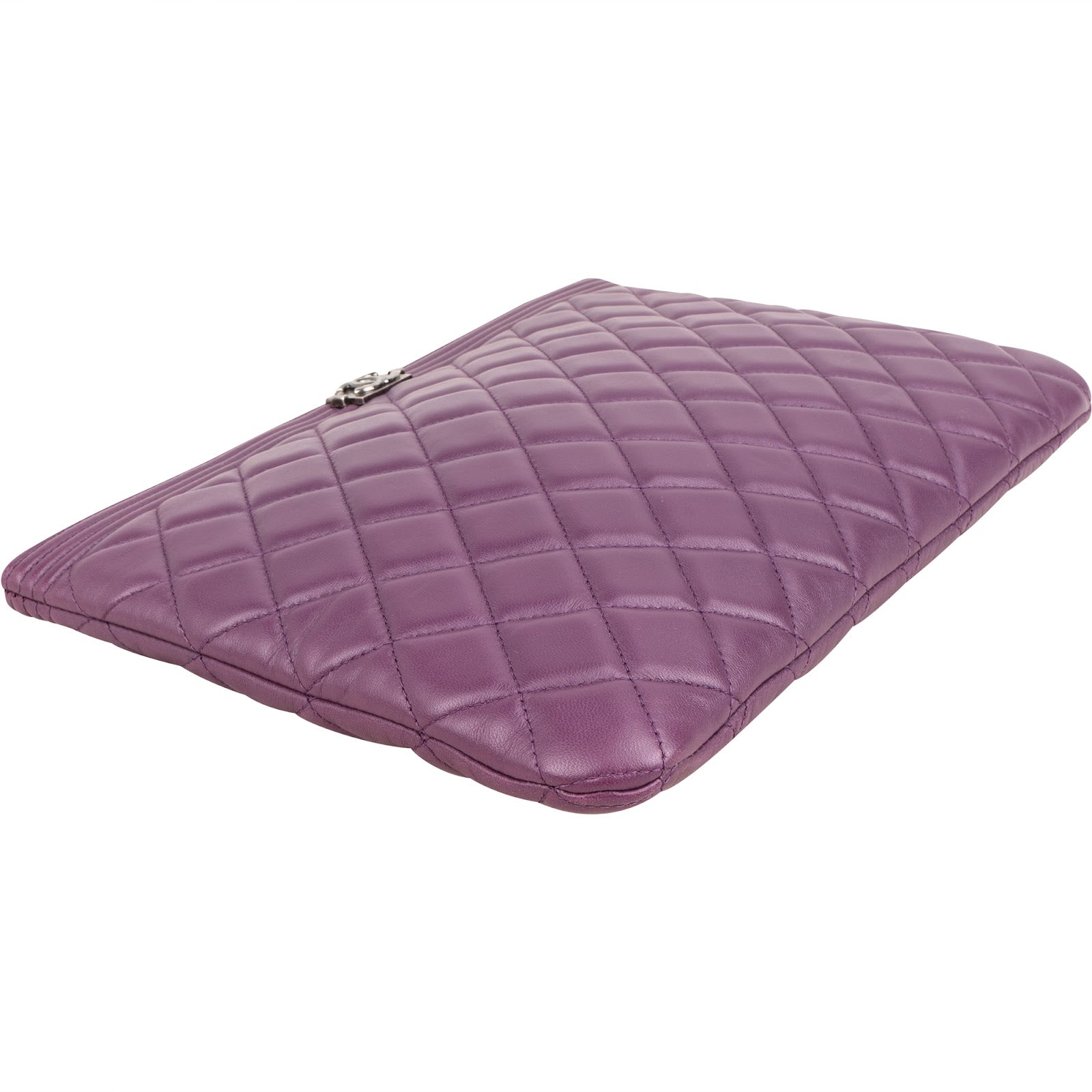Chanel Quilted Lambskin CC Boy Clutch