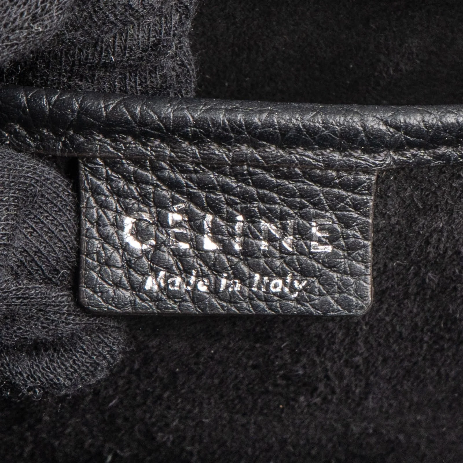 Celine Grained Leather Luggage Nano Crossbody Handbag