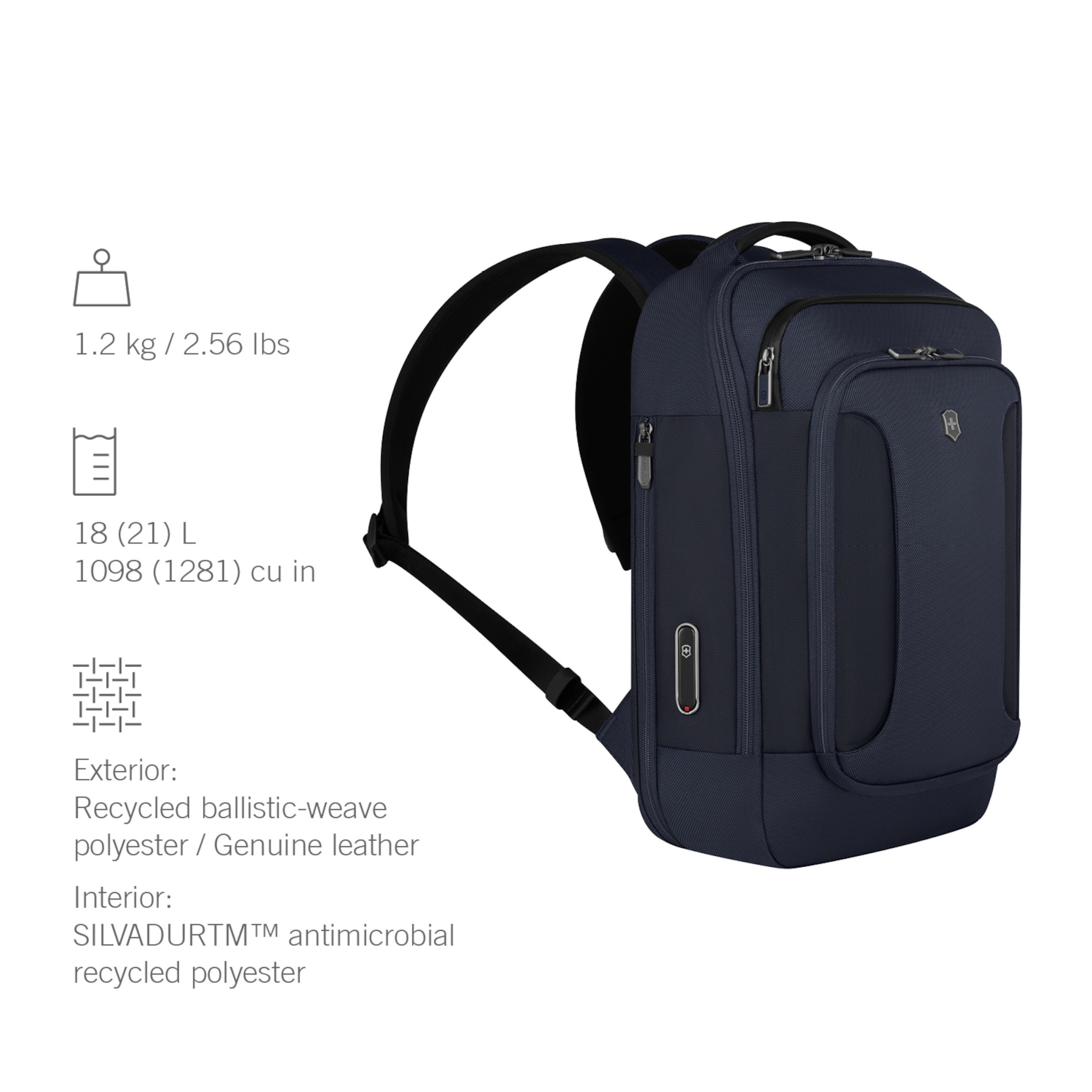 Werks Traveler 7.0 Compact Backpack - Navy Blue