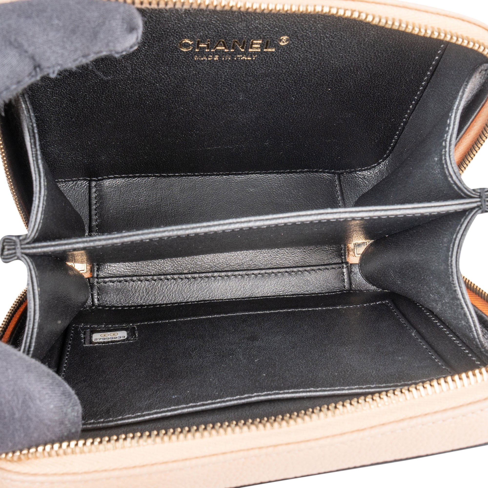 Chanel Quilted Caviar Leather Small Filigree Crossbody Bag