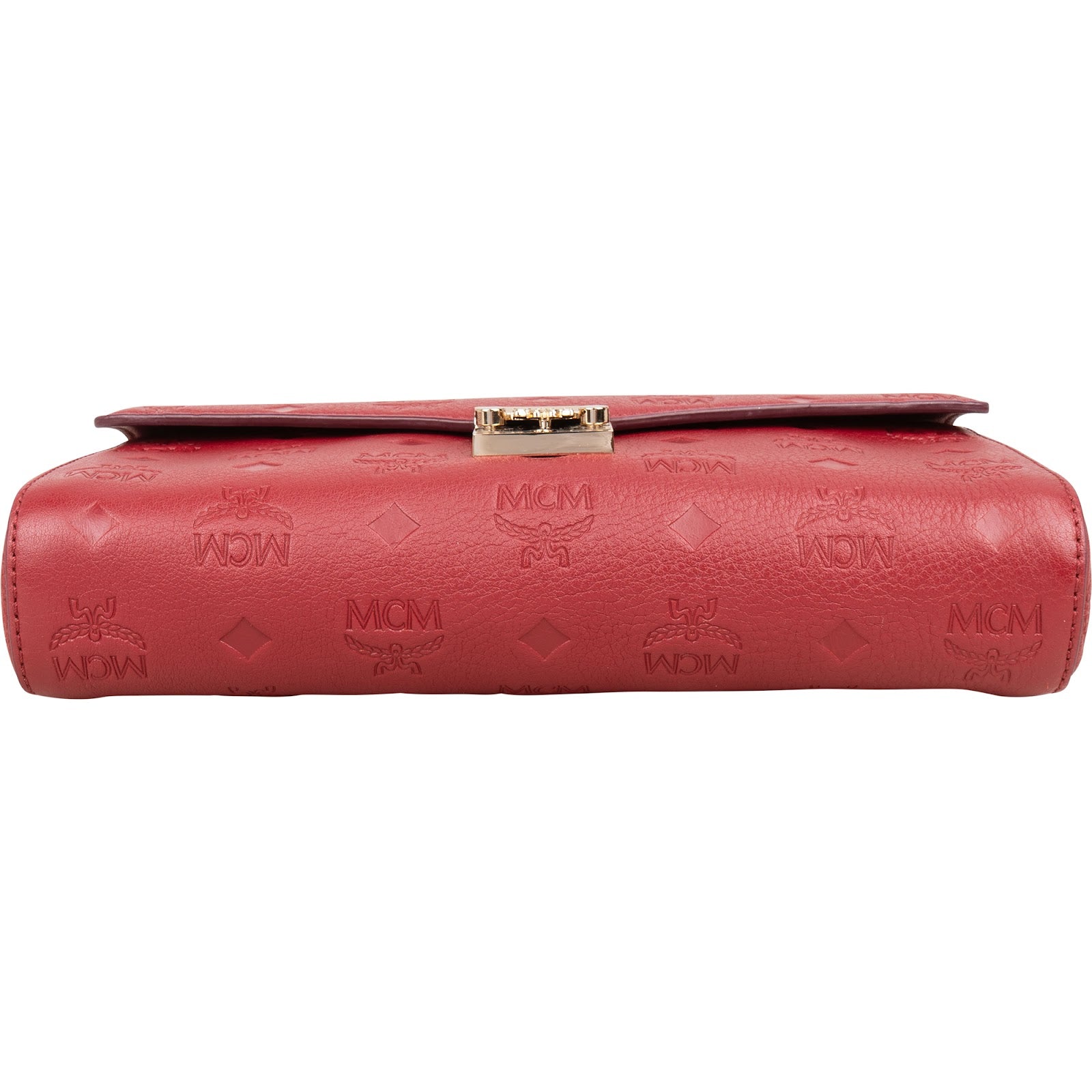 MCM Visetos Monogram Embossed Leather Millie Flap Crossbody Bag
