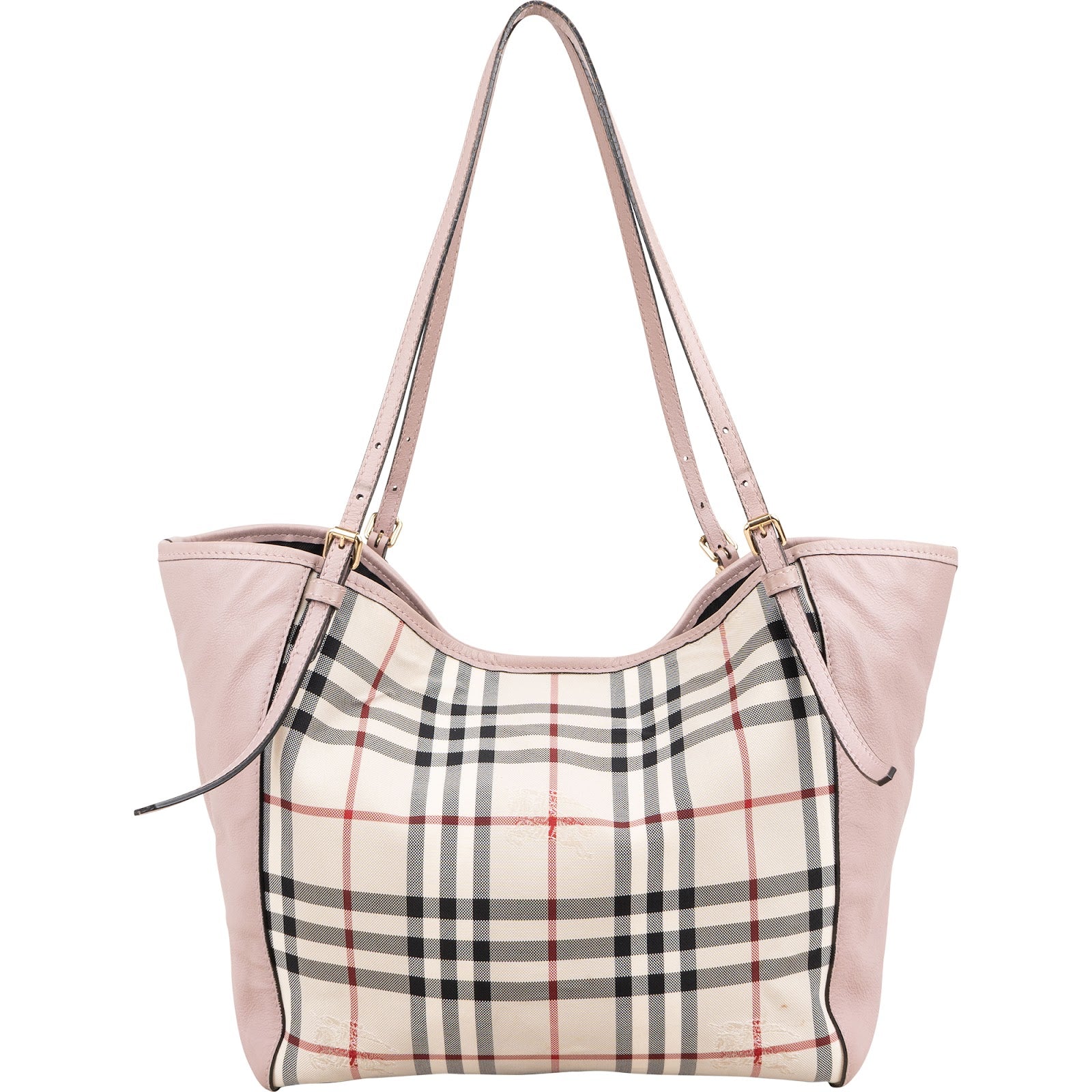 Burberry - Haymarket Check Leather Canter Shoulder Bag