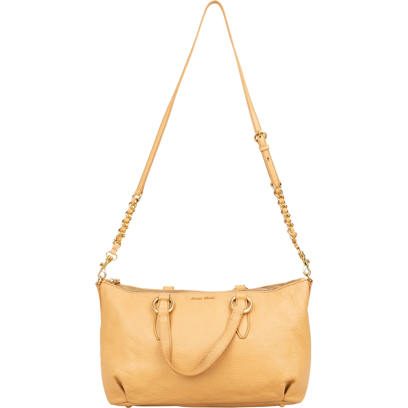 Miu Miu Vitello Daino Leather Satchel Handbag