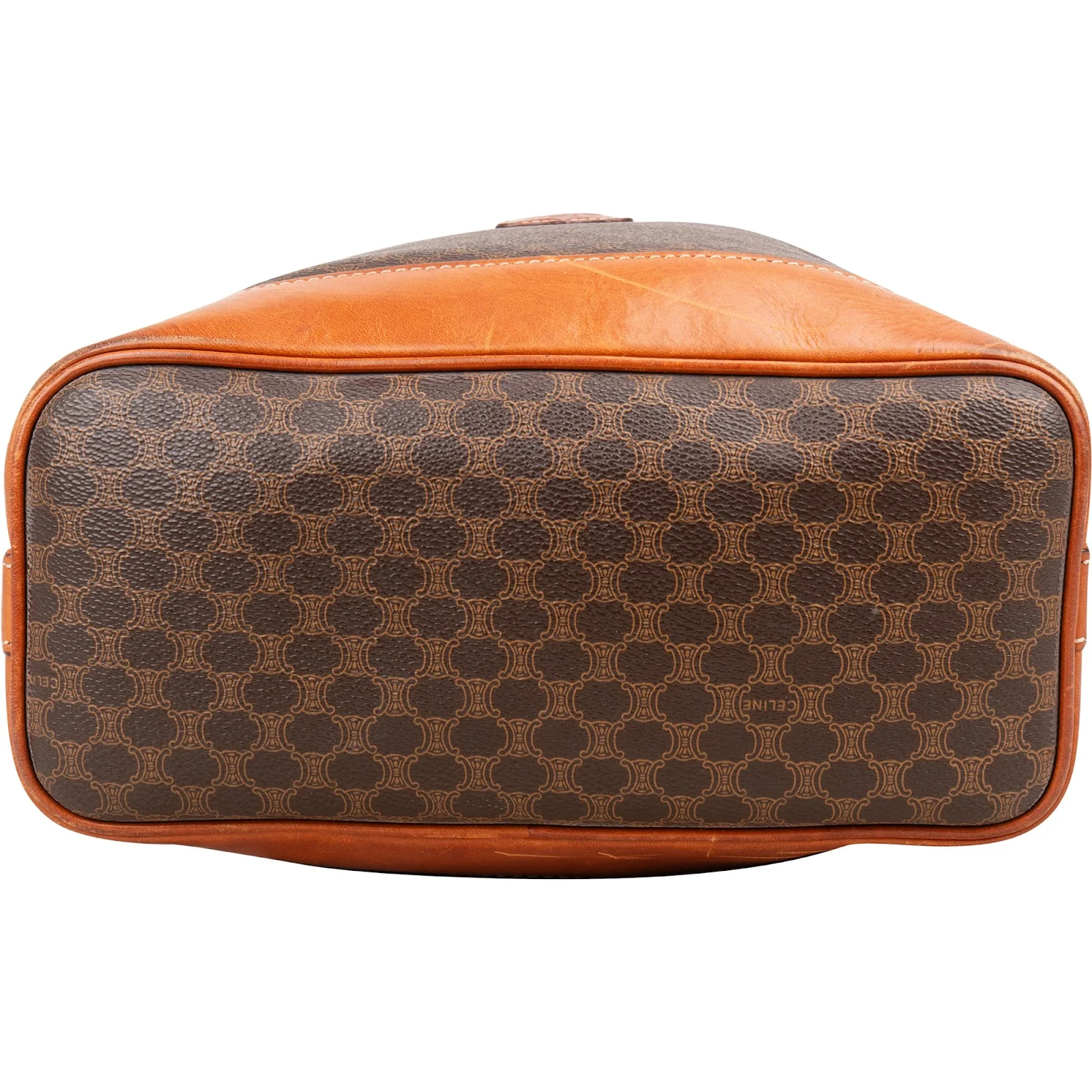 Celine Macadam Canvas Drawstring Bucket Shoulder Bag