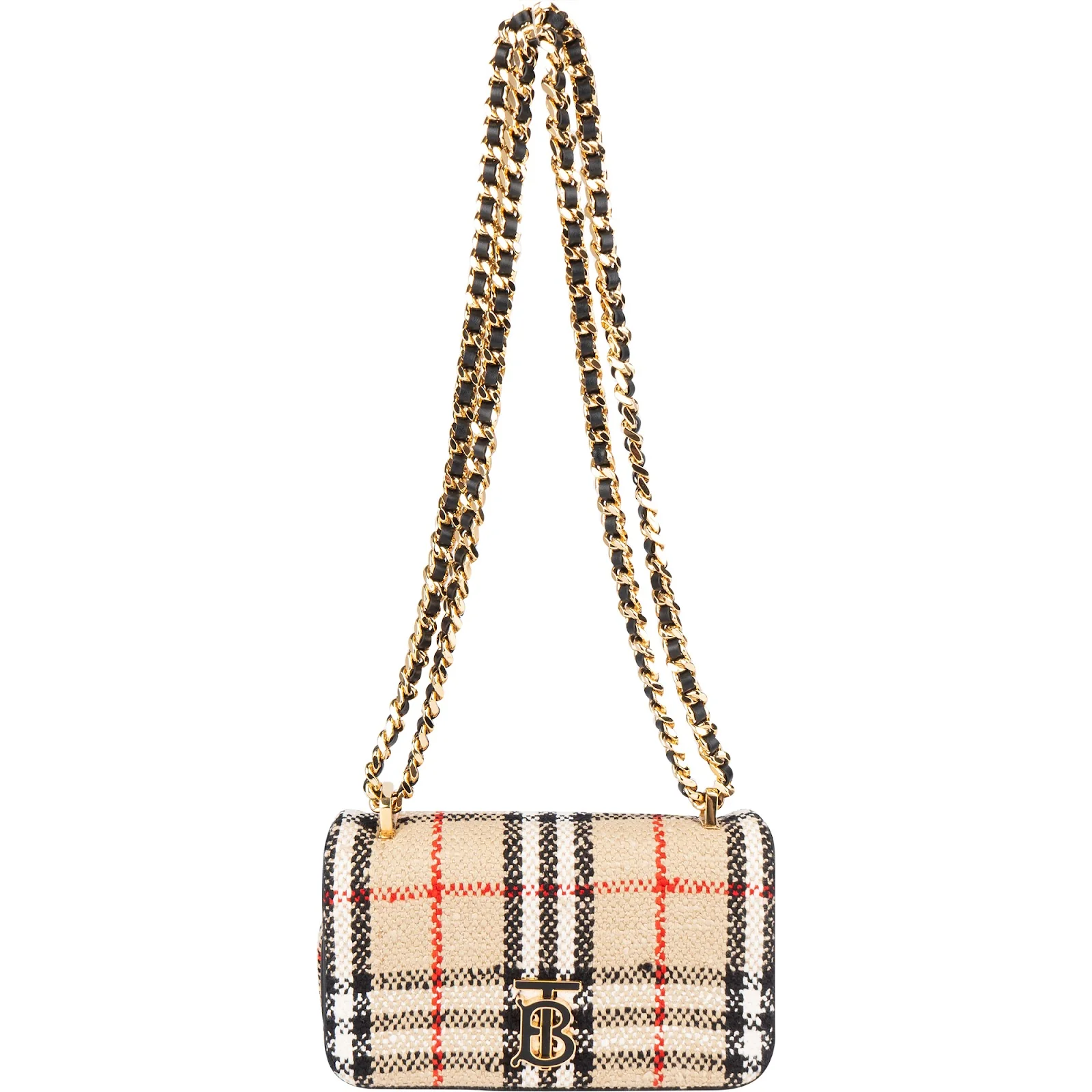 Burberry Tweed Check Lola Small Bouclé TB Crossbody Bag