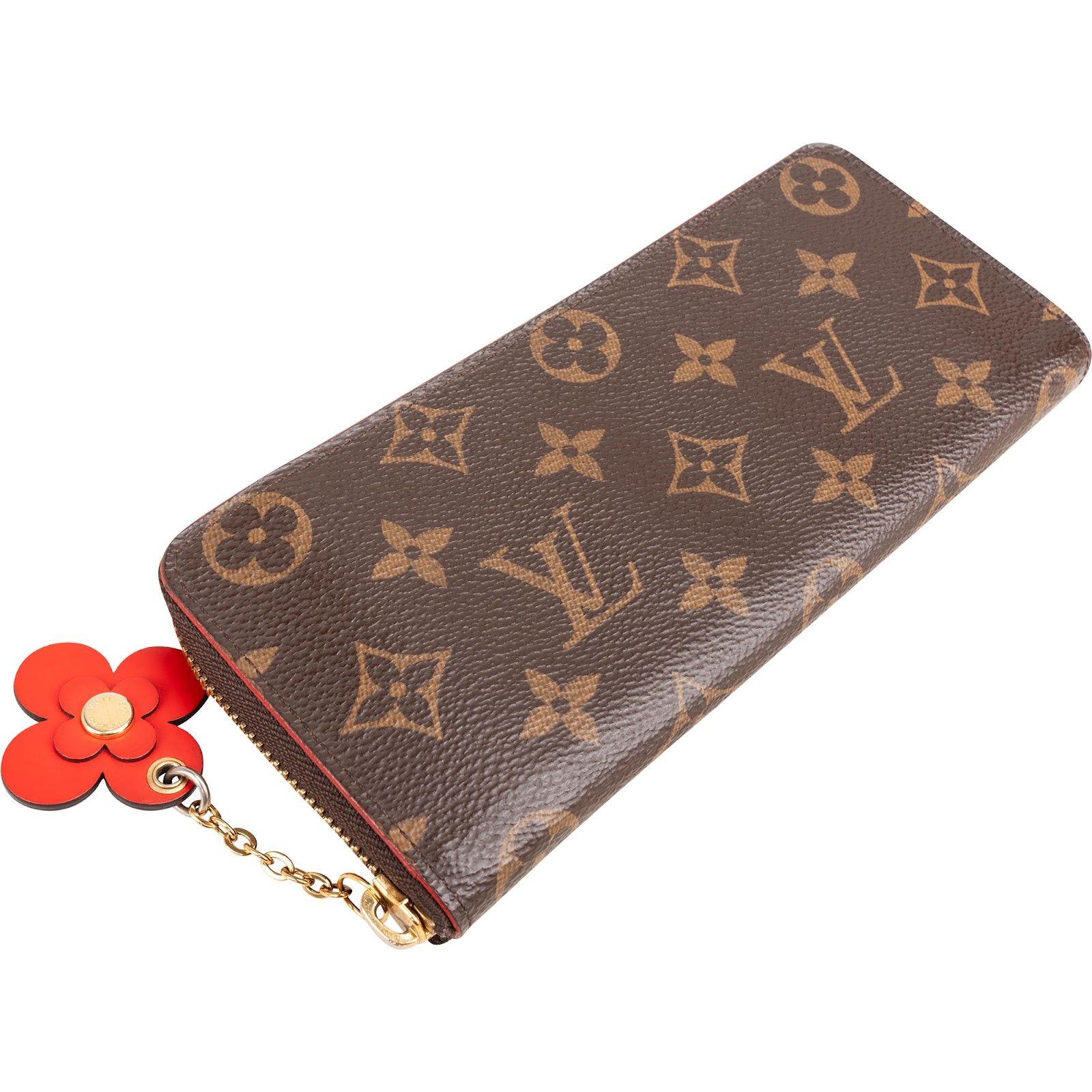 Louis Vuitton Monogram Canvas Clemence Zippy Flower Wallet