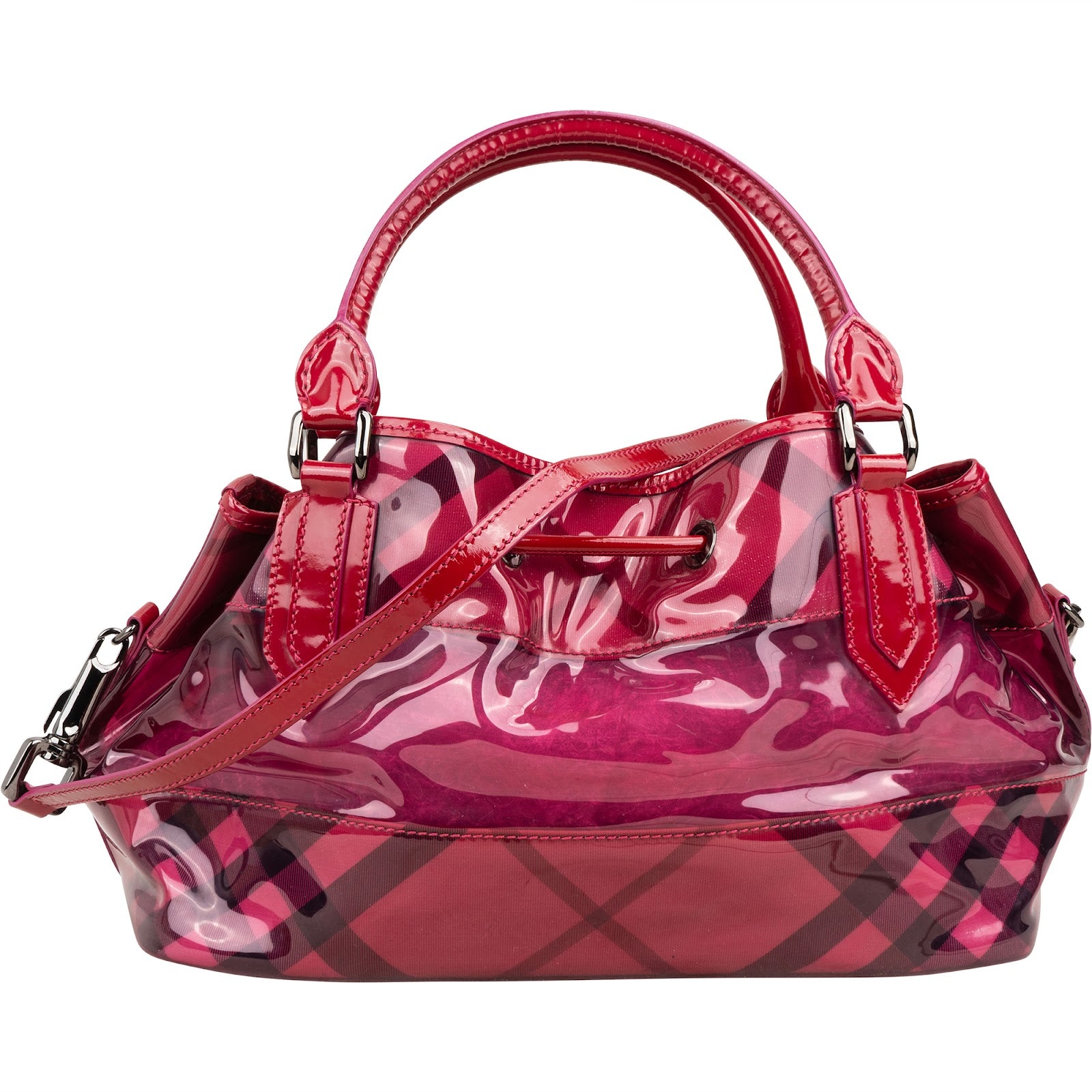 Burberry – Mega Check-schoudertas met trekkoord