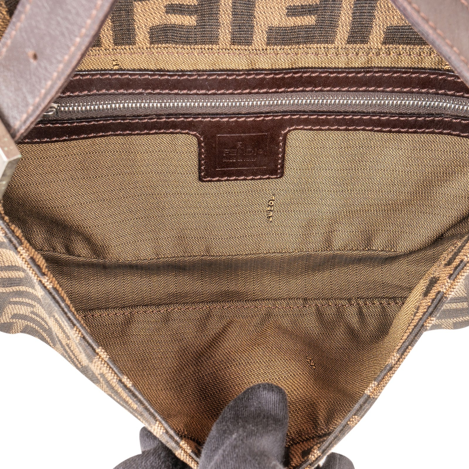 Fendi Monogram FF Zucca Baguette Shoulder Bag