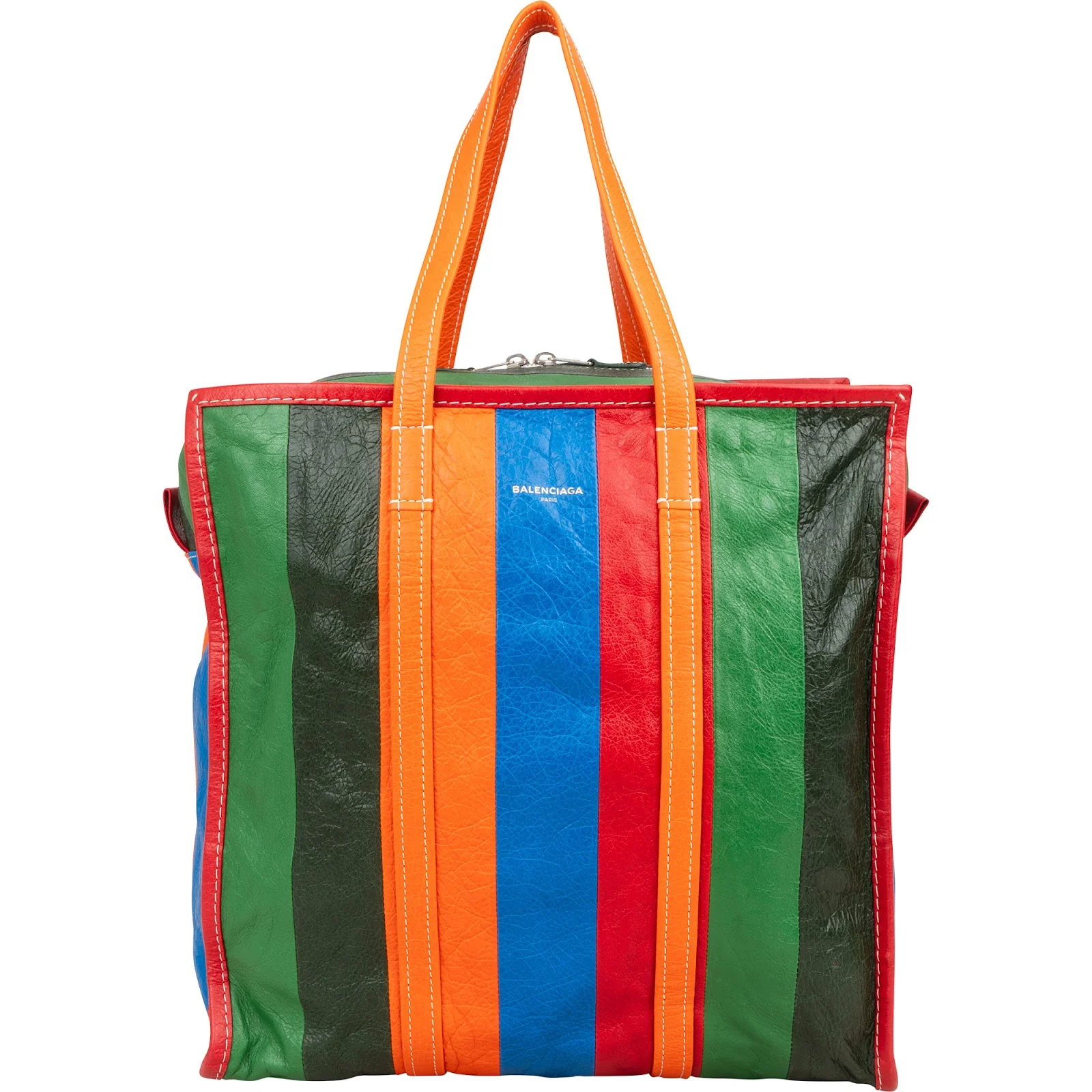Balenciaga Multicolor Calfskin Bazar Large Shopper Tote Handbag