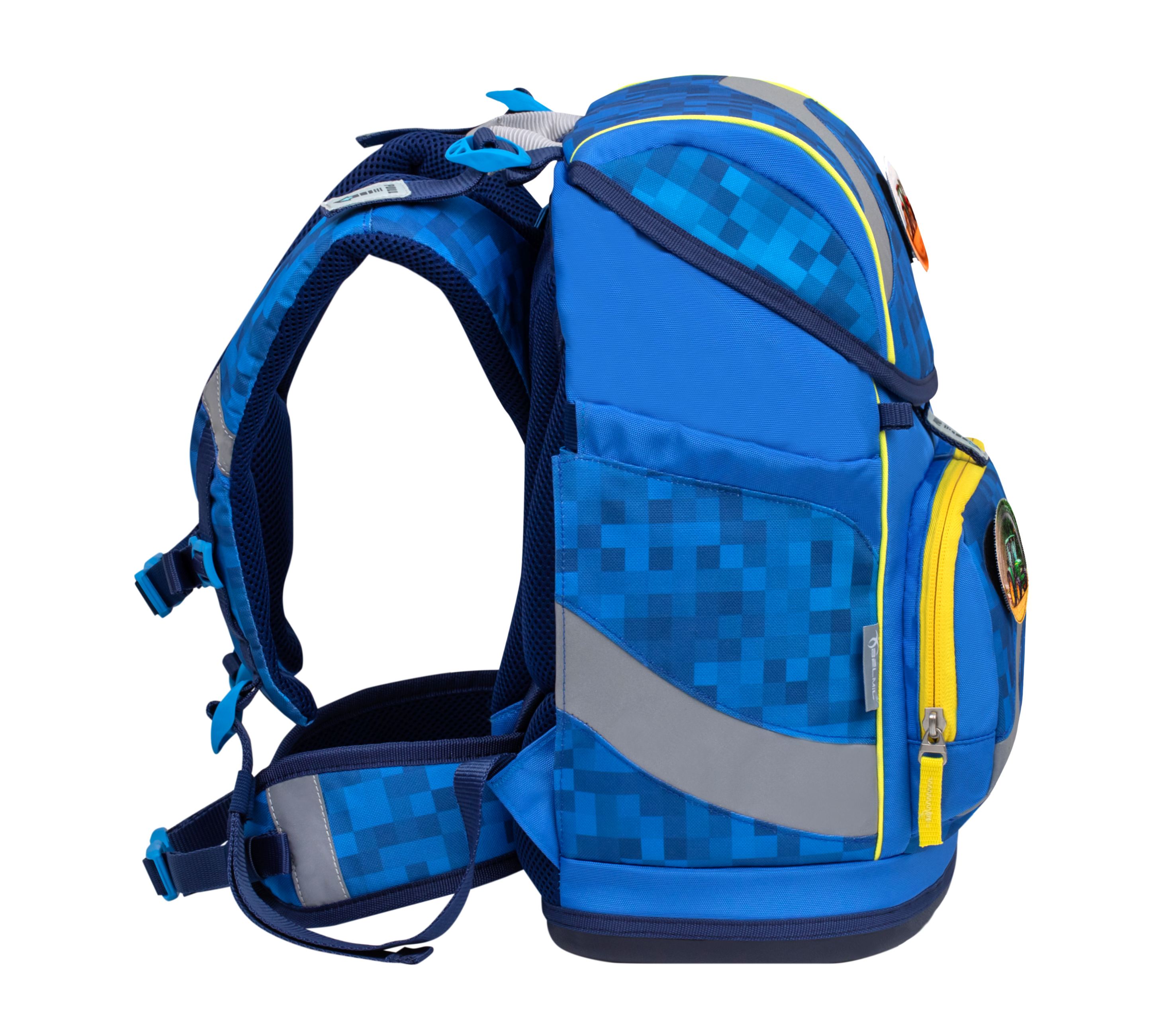 Smarty Schulranzen Set 5-teilig mit 6 Patches - Funky Blue