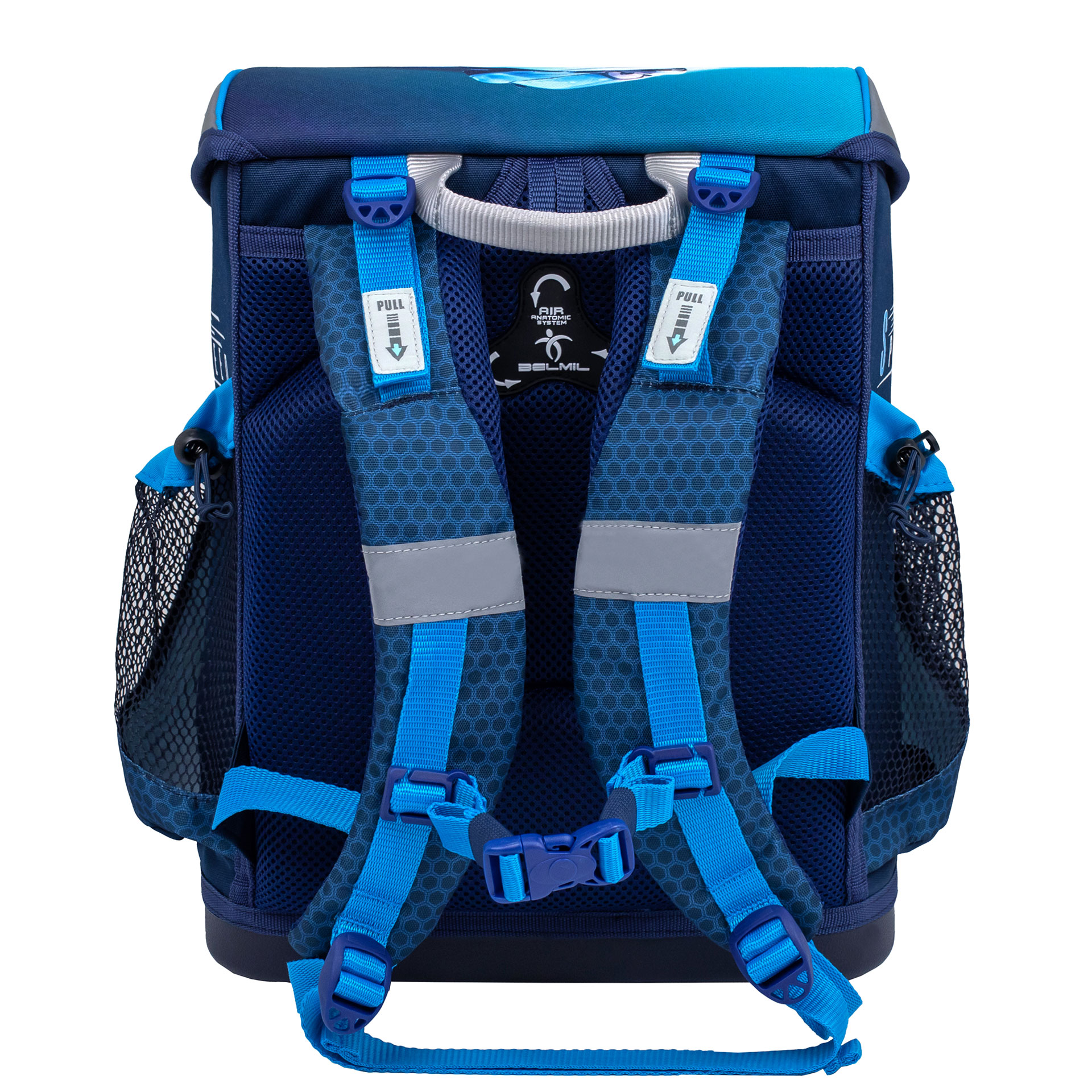 Mini-Fit ergonomisches Schulranzen-Set 4-teilig - Racing Blue Neon