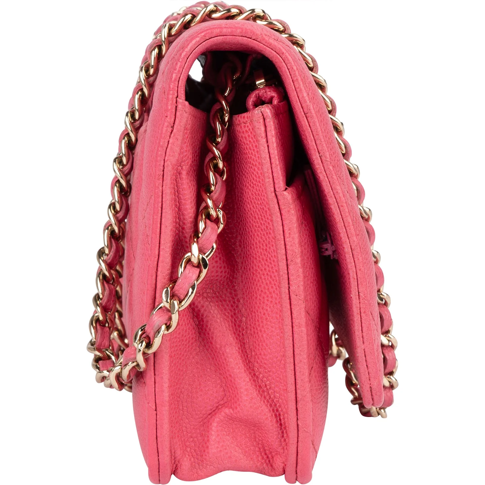 Chanel Quilted Caviar Leather Wallet On Chain Crossbody Bag