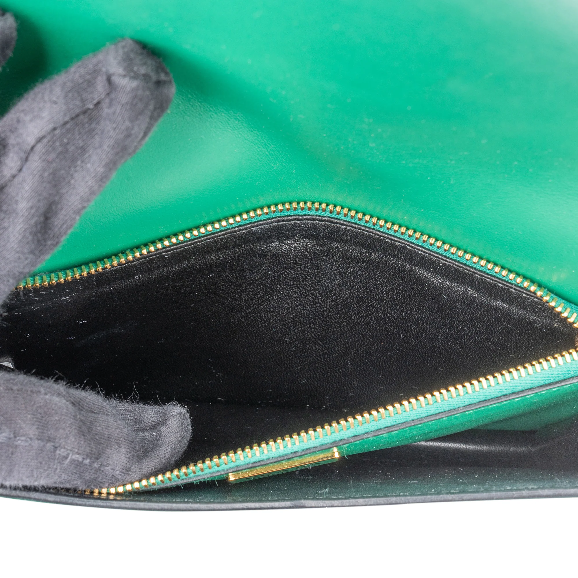 Prada Green Saffiano Leather Big Triangle Crossbody Bag