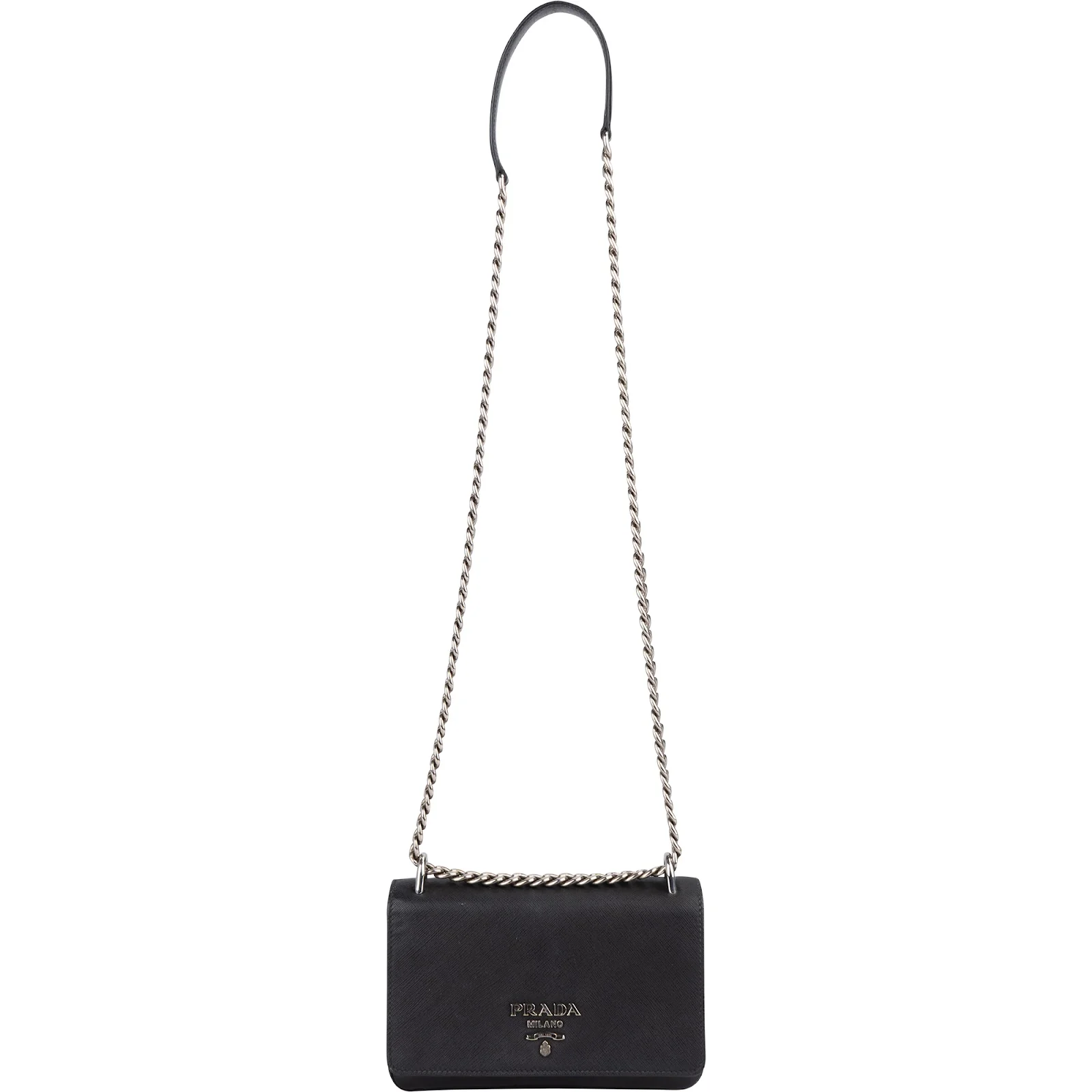 Prada Saffiano Leather Wallet on Chain Crossbody Bag