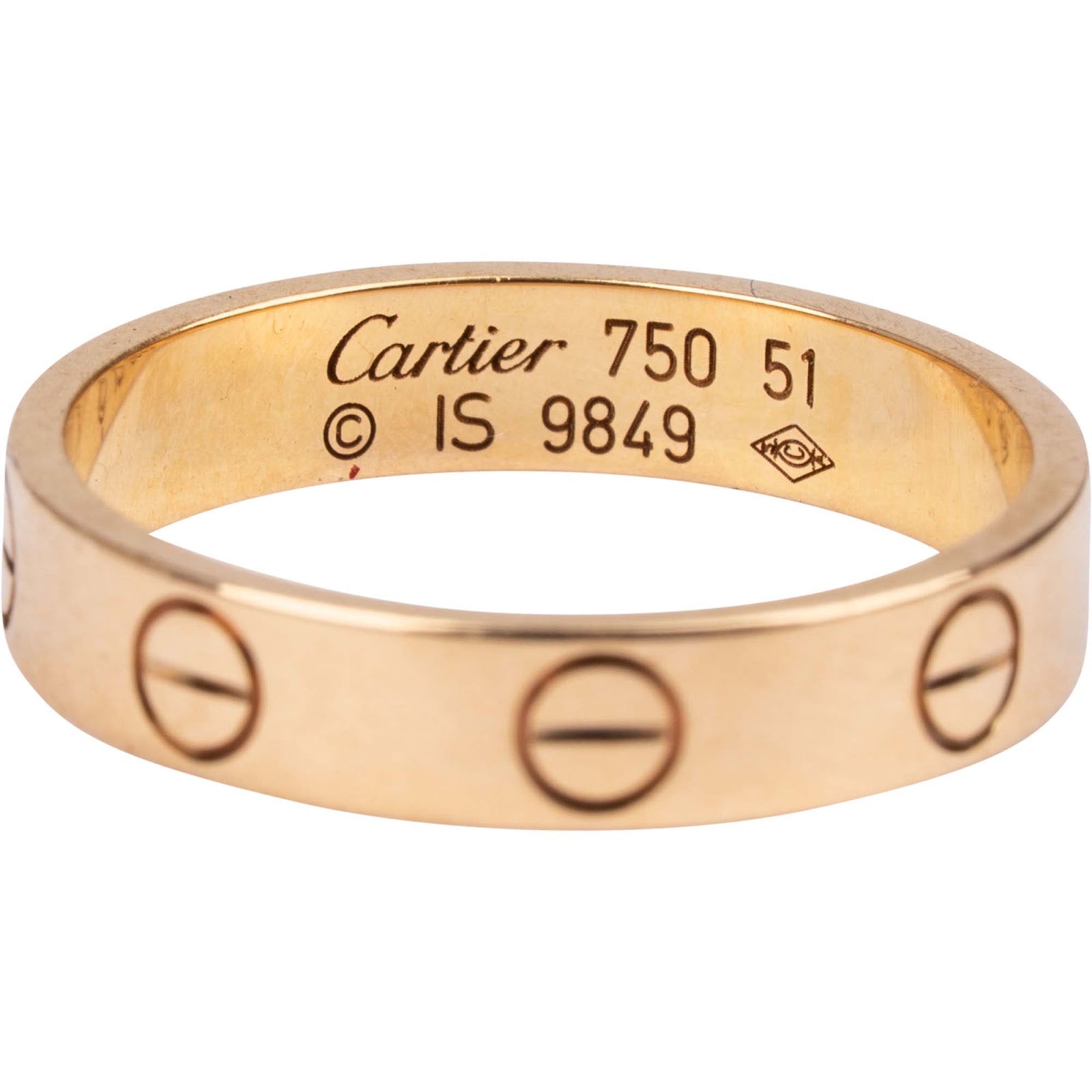 Cartier Au 750 Gold LOVE Wedding Band Ring (#51)