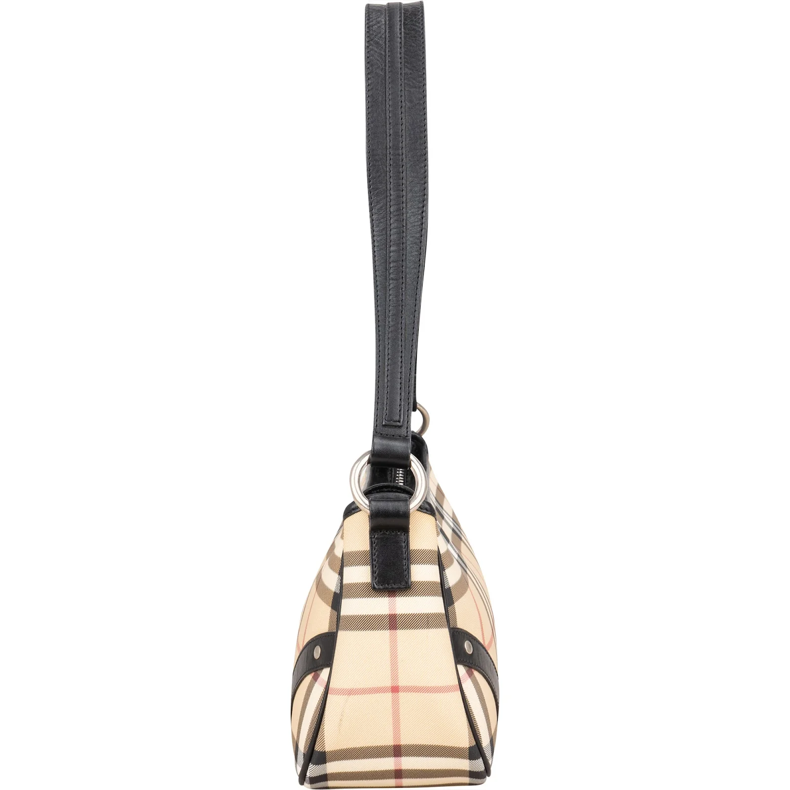 Burberry Nova-Check Monogram Studded Shoulder Bag