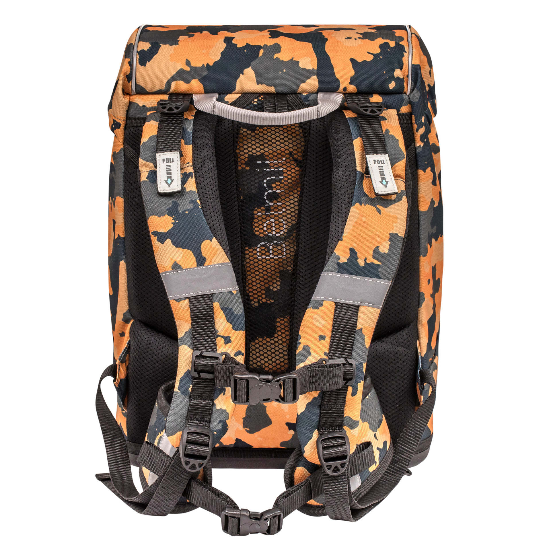 Motion ergonomisches Schulranzenset 5tlg. - Orange Camouflage
