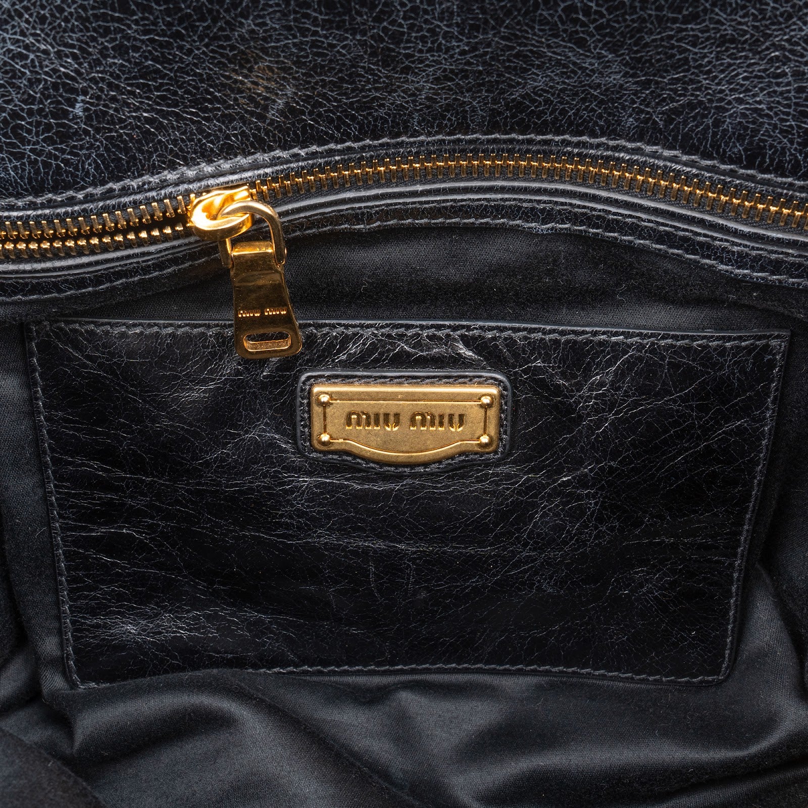 Miu Miu Vitello Lux Leather City Handbag
