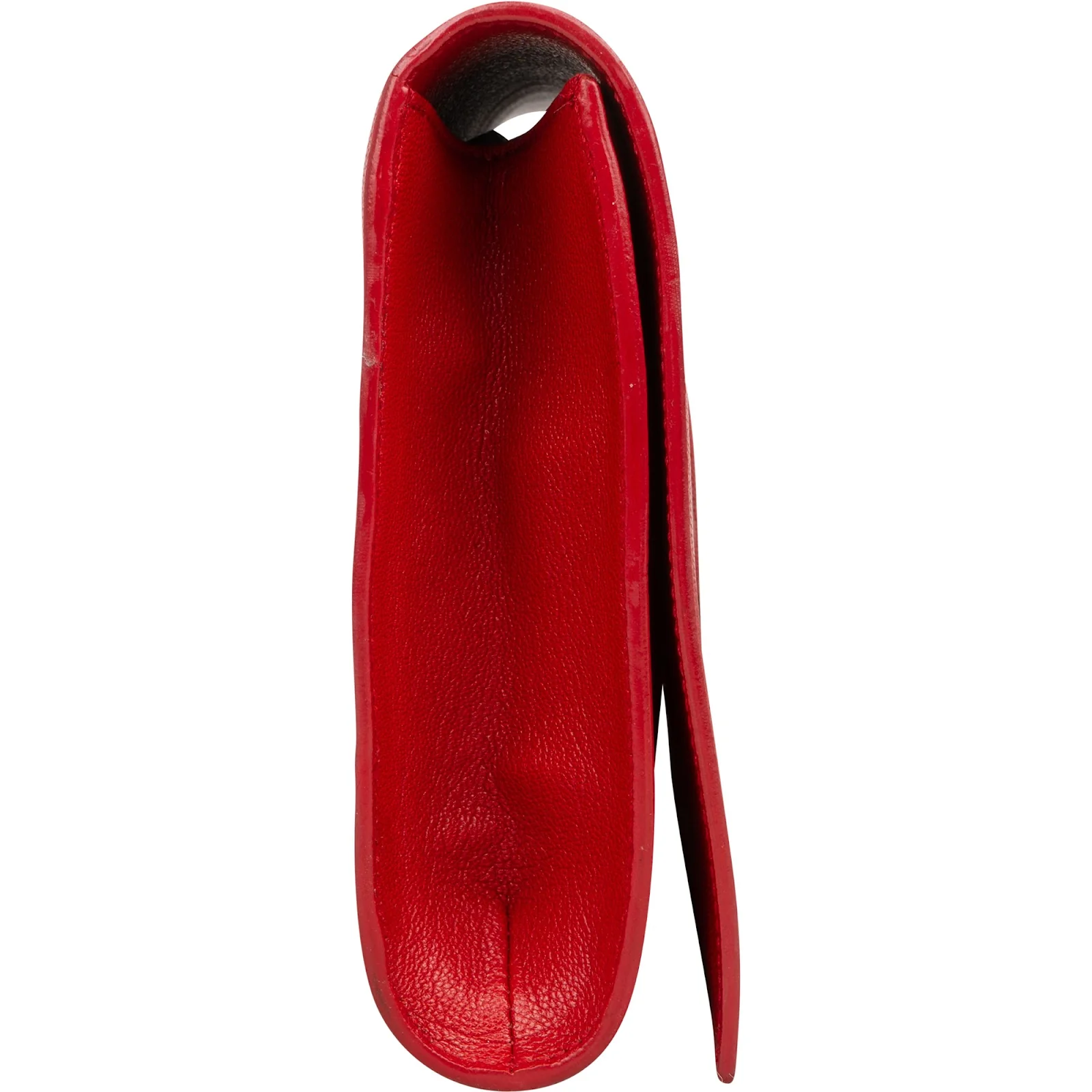 Saint Laurent Grain de Poudre Leather Cassandre Clutch
