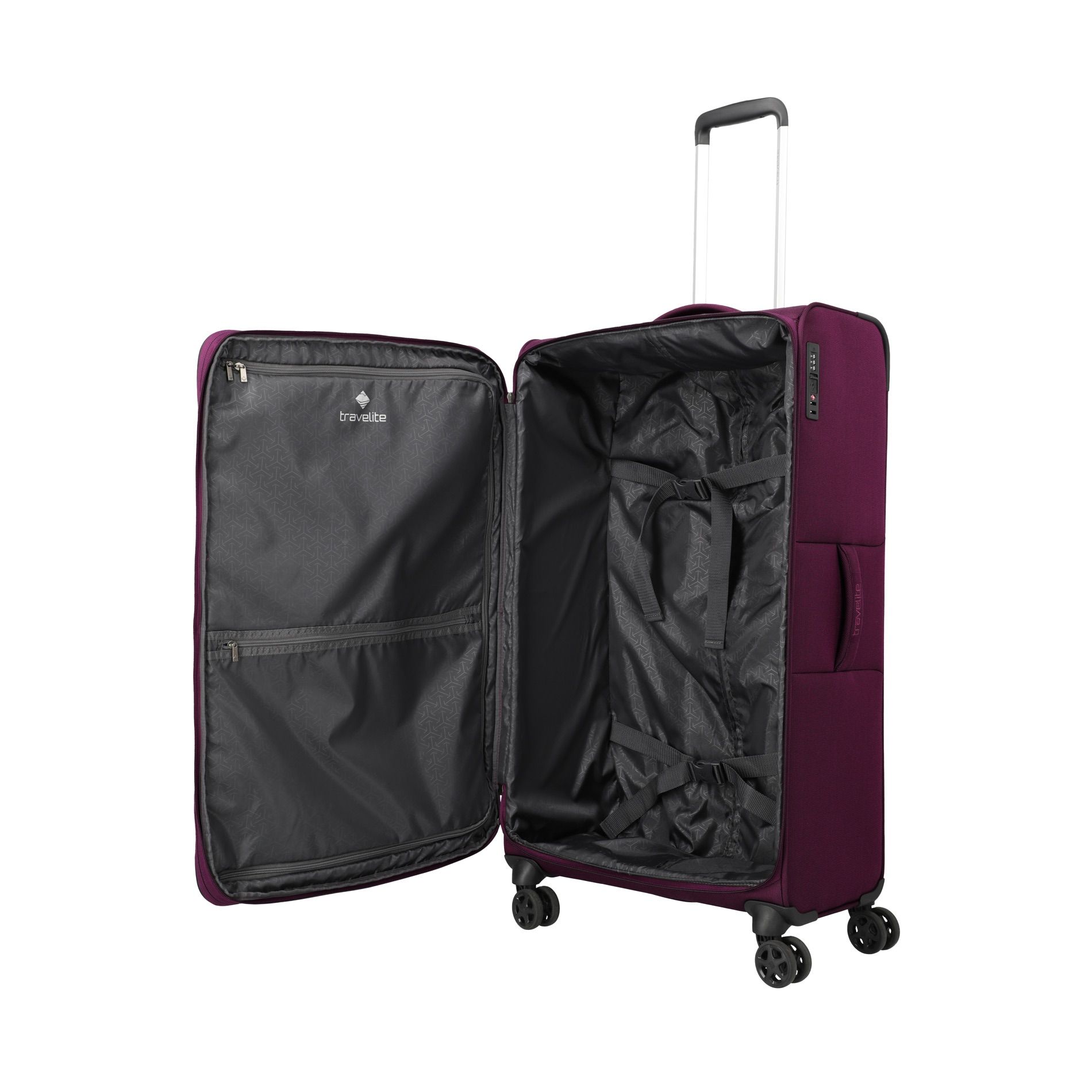 CUBIS Kofferset L/M/S erweiterbar + Beauty Case + Board Bag - Berry