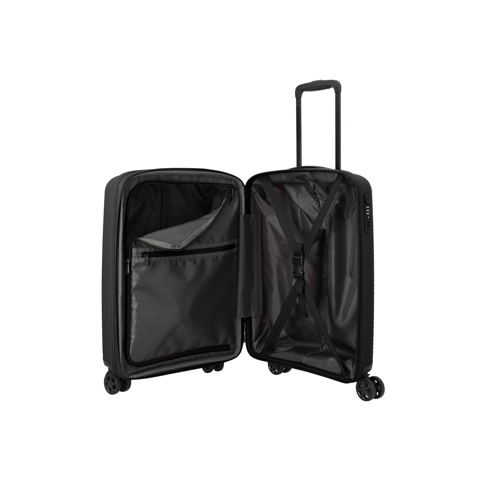 AIR STRIPE Kofferset L/M (erweiterbar)/S - Black