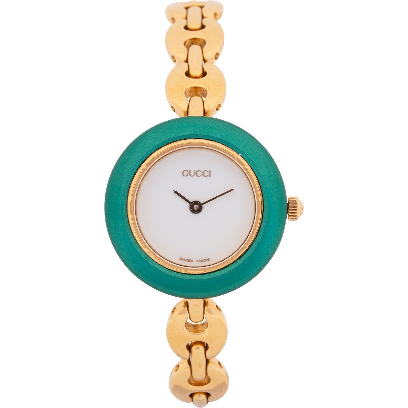 Gucci Gold Tone Change Bezel 11/12.2 Damenuhr