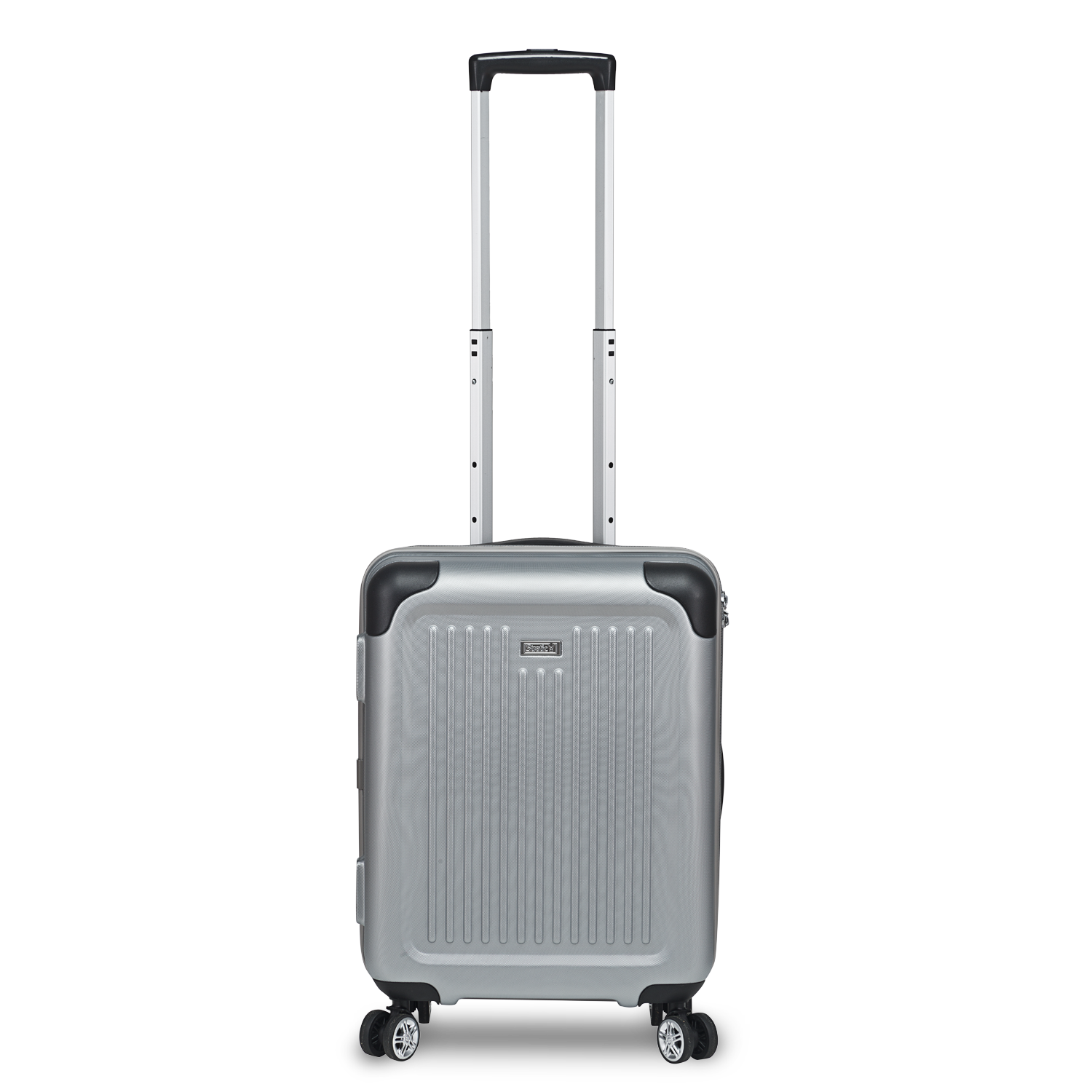 Hard suitcase S with wheels, 54 cm, 32 liters Stripe Silver