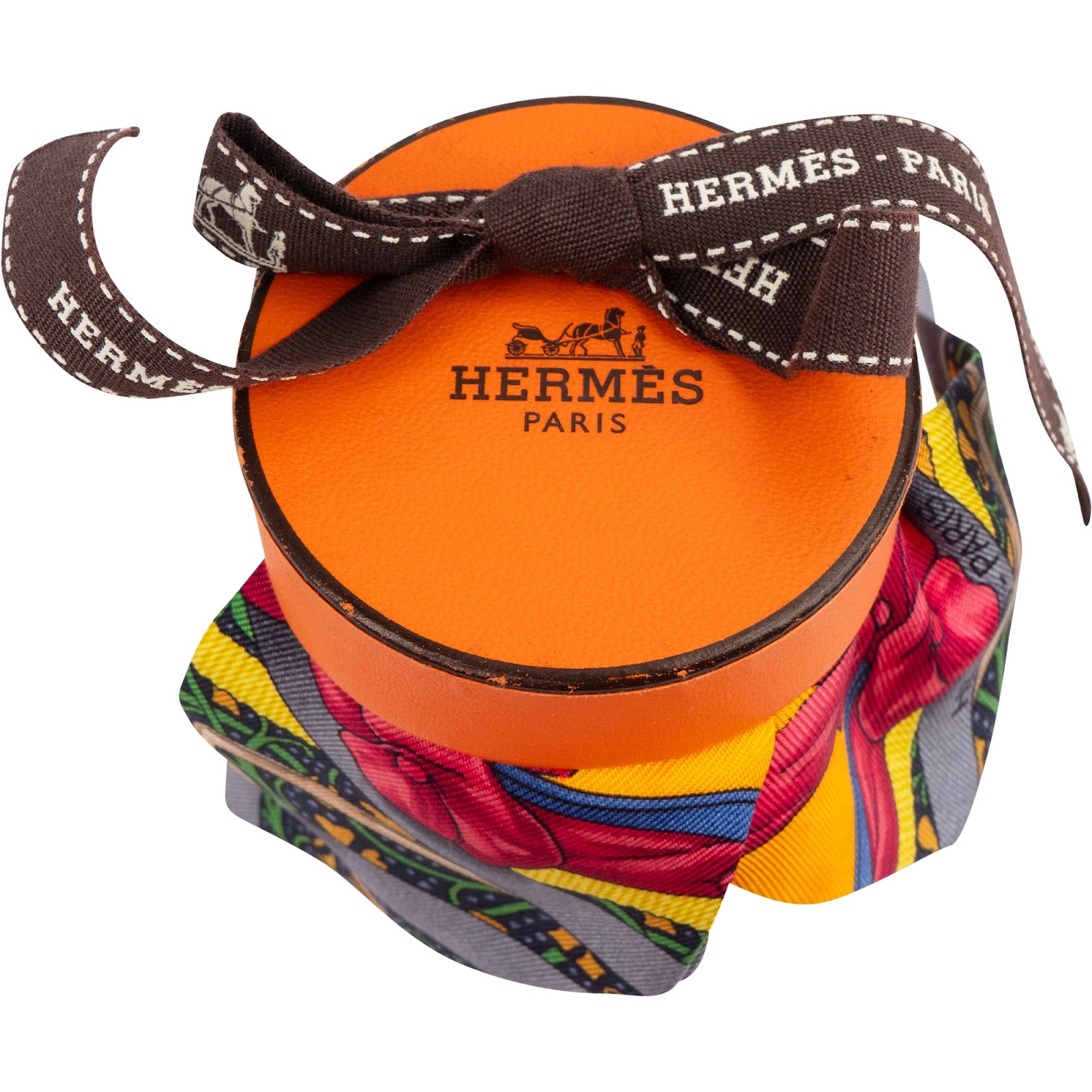 Hermès Brides de Gala Silk Lock Twilly Set Tuch