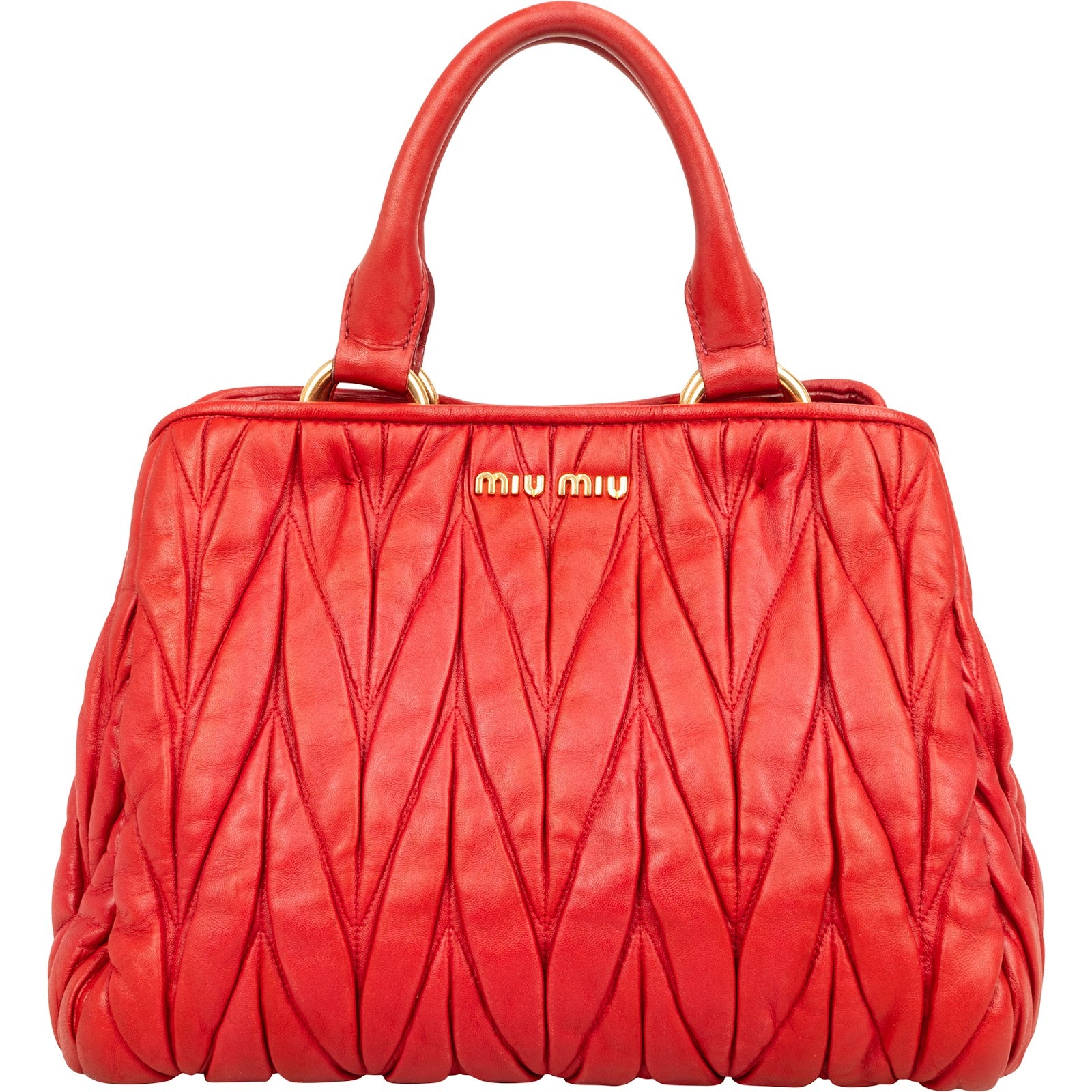 Petit sac à main Miu Miu en cuir nappa matelassé avec poignée sur le dessus