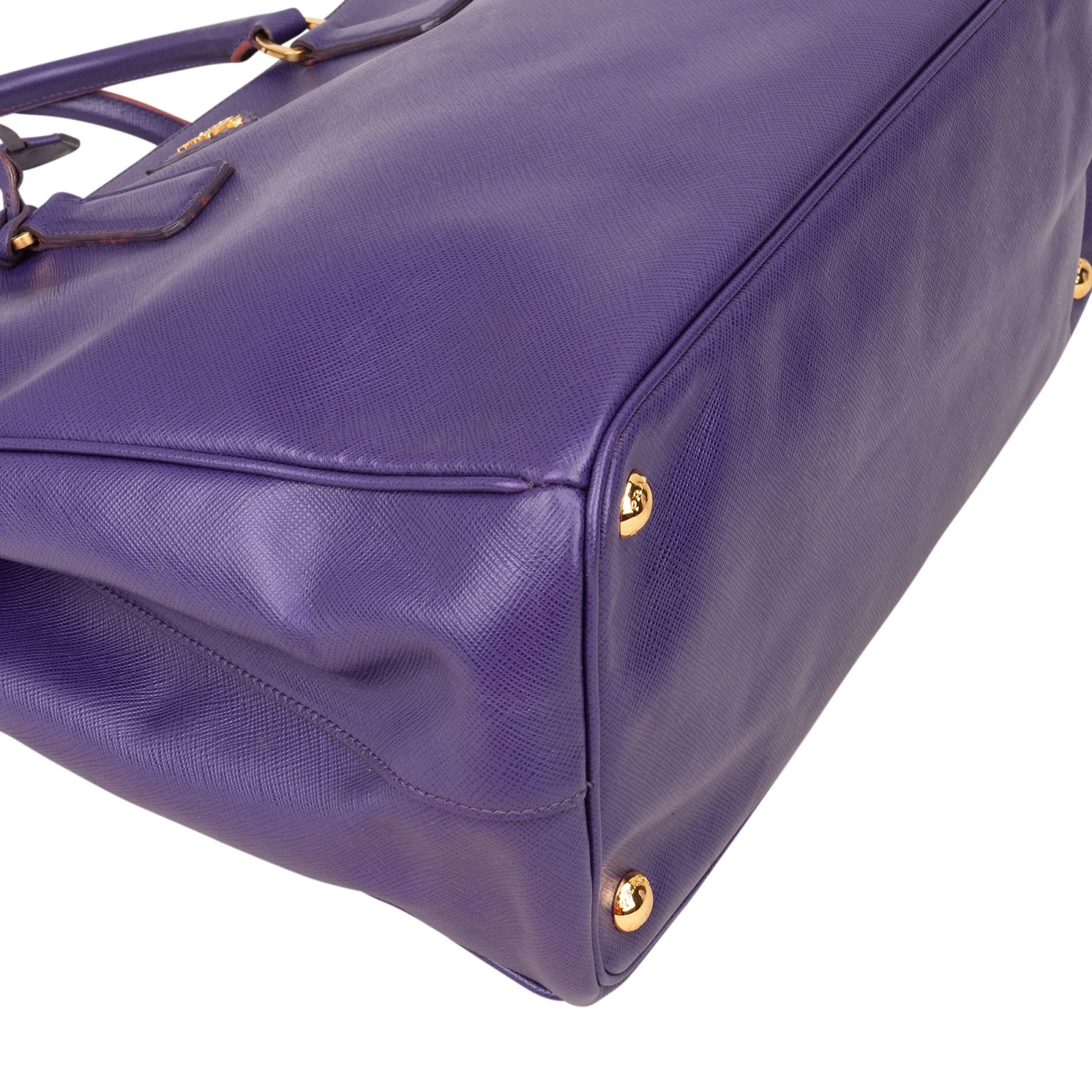 Prada Purple Saffiano Leather Lux Galleria Handbag